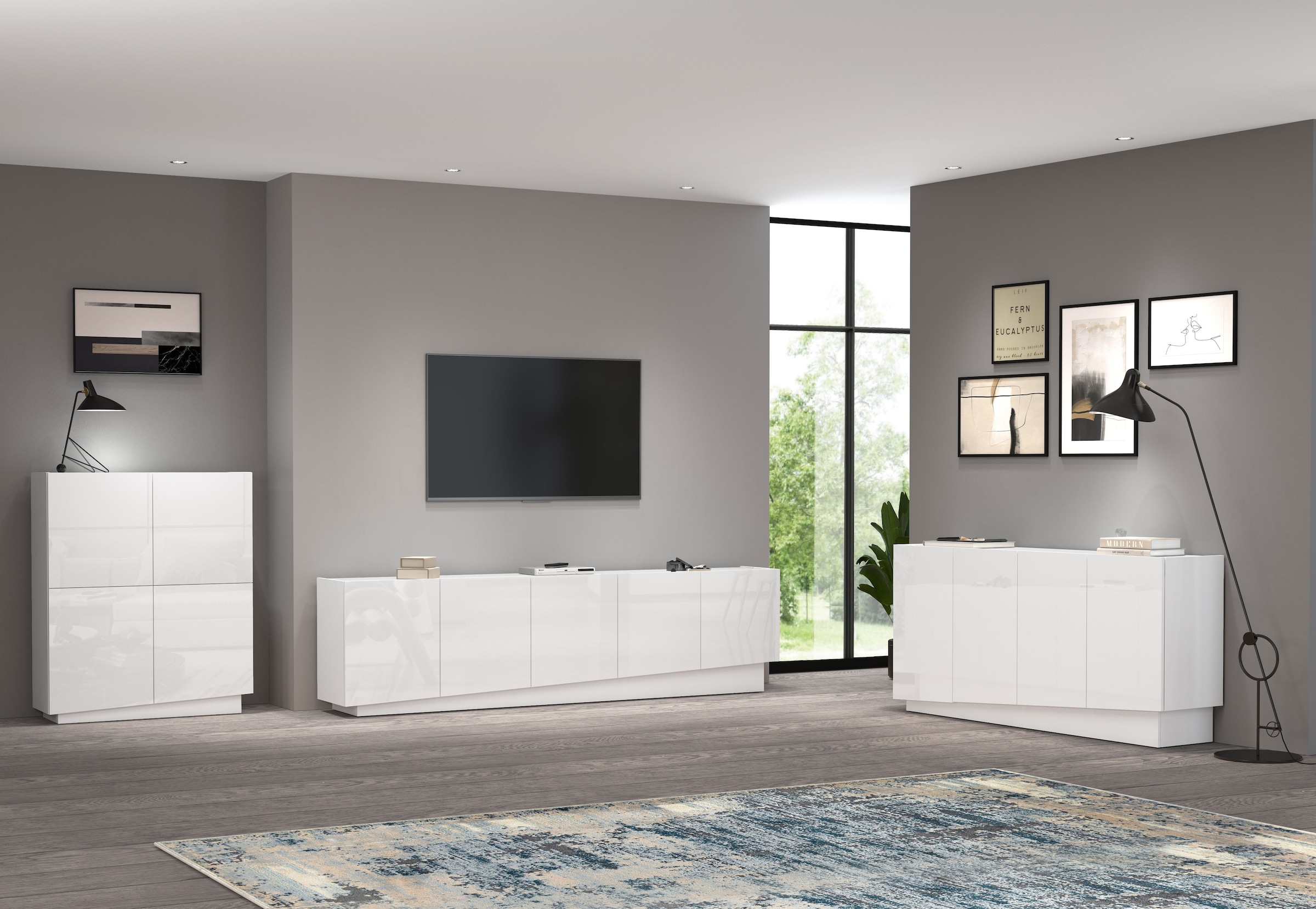 INOSIGN Sideboard »VELA, Sideboard, Breite 160 cm, Design mit schrägen Türen« 1 Stk. tlg. Made in Italy, Masse-B/T/H: 160x35x75,Sideboard, Anrichte, Kommode