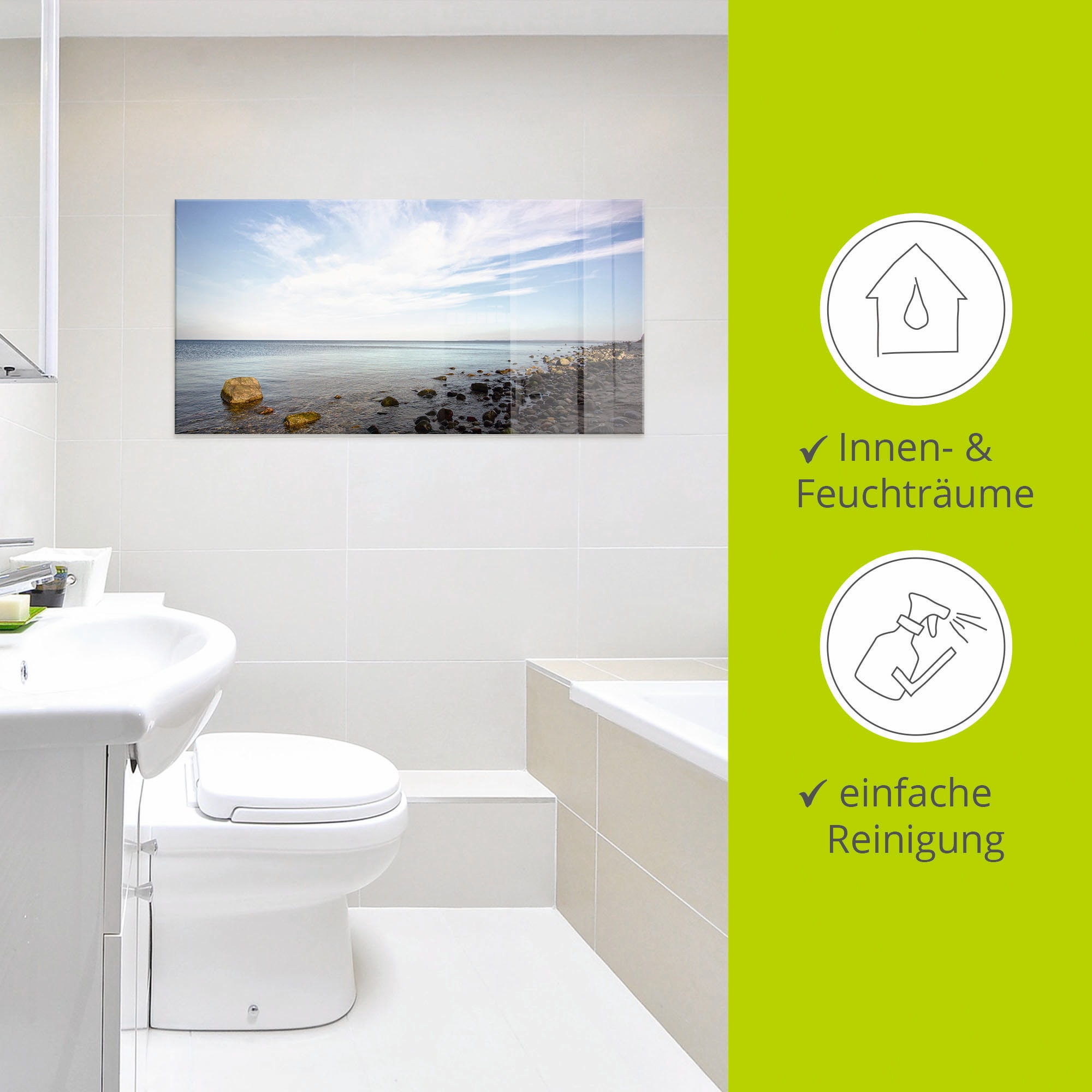 Artland Tableau en verre »Brodtener Ufer« 1 cuis tlg. in verschiedenen Grössen