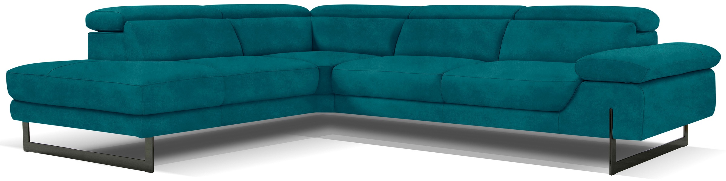 Egoitaliano Ecksofa »Queenie, extravagantes Sofa mit erstklassigem Sitzkomfort«, mit verstellbarer Armlehne und Kopfteilen für Wohlfühlkomfort