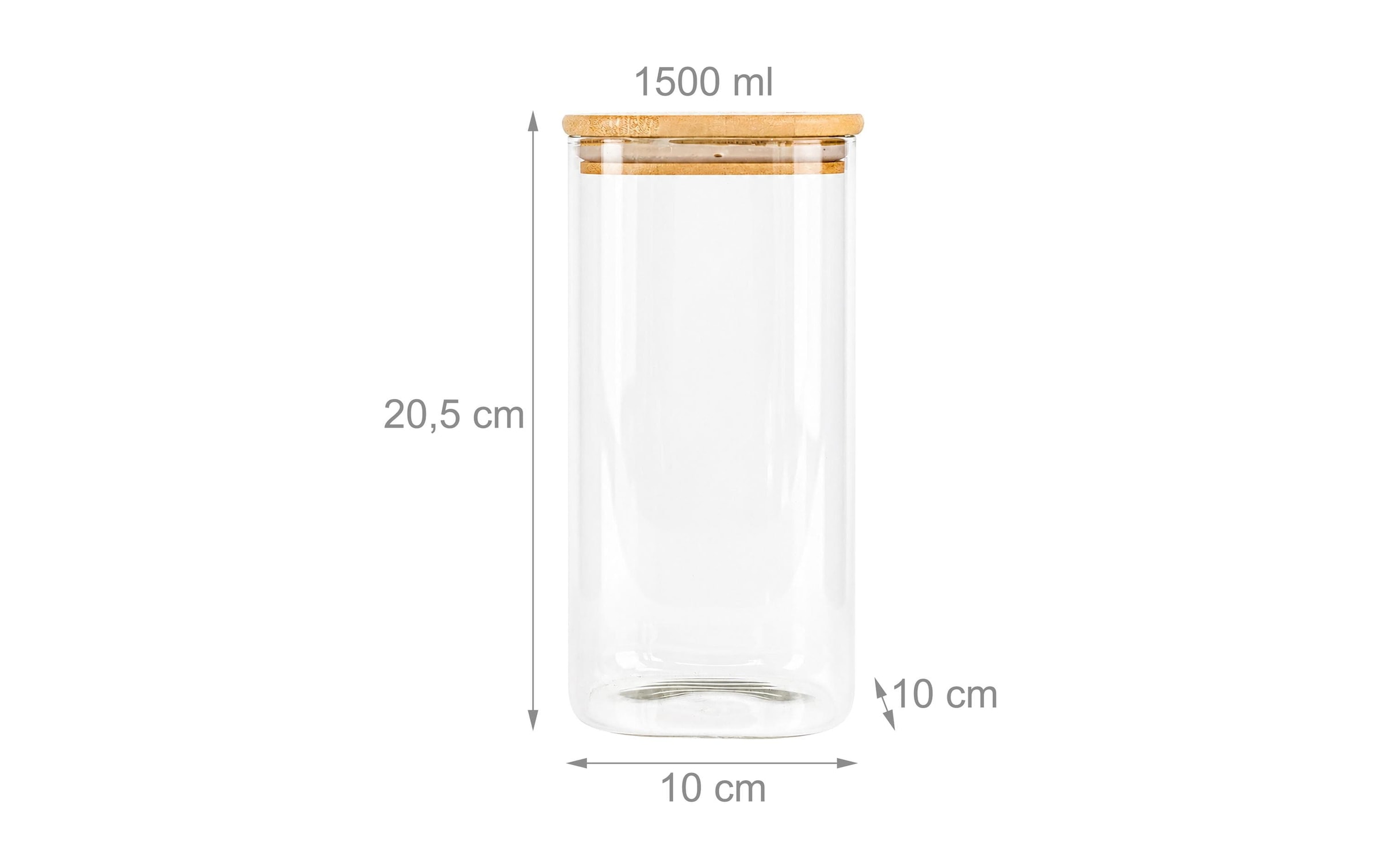 relaxdays Vorratsglas »1500 ml, 9 Stück«