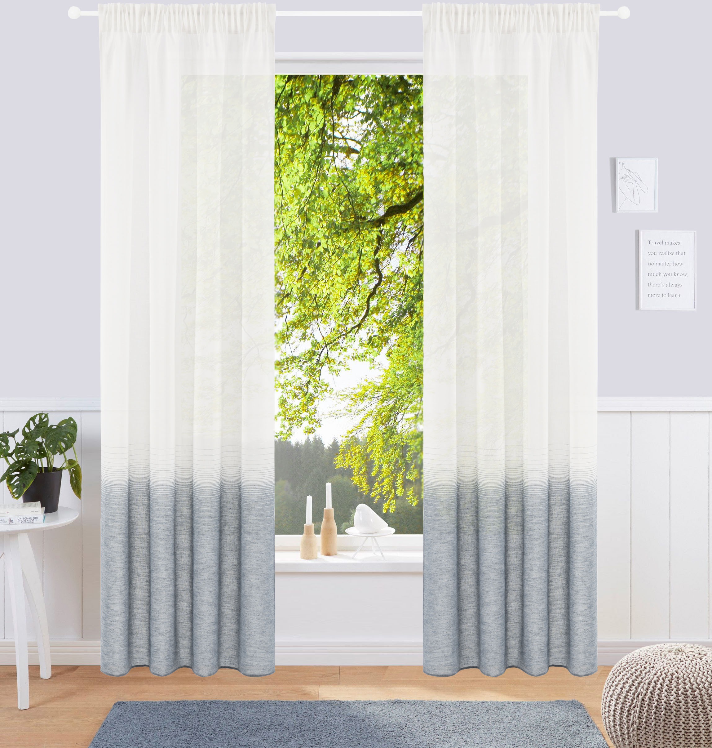 Image of andas Gardine »Jori«, (1 St.), halbtransparent, monochrom, verschiedene Grössen bei Ackermann Versand Schweiz