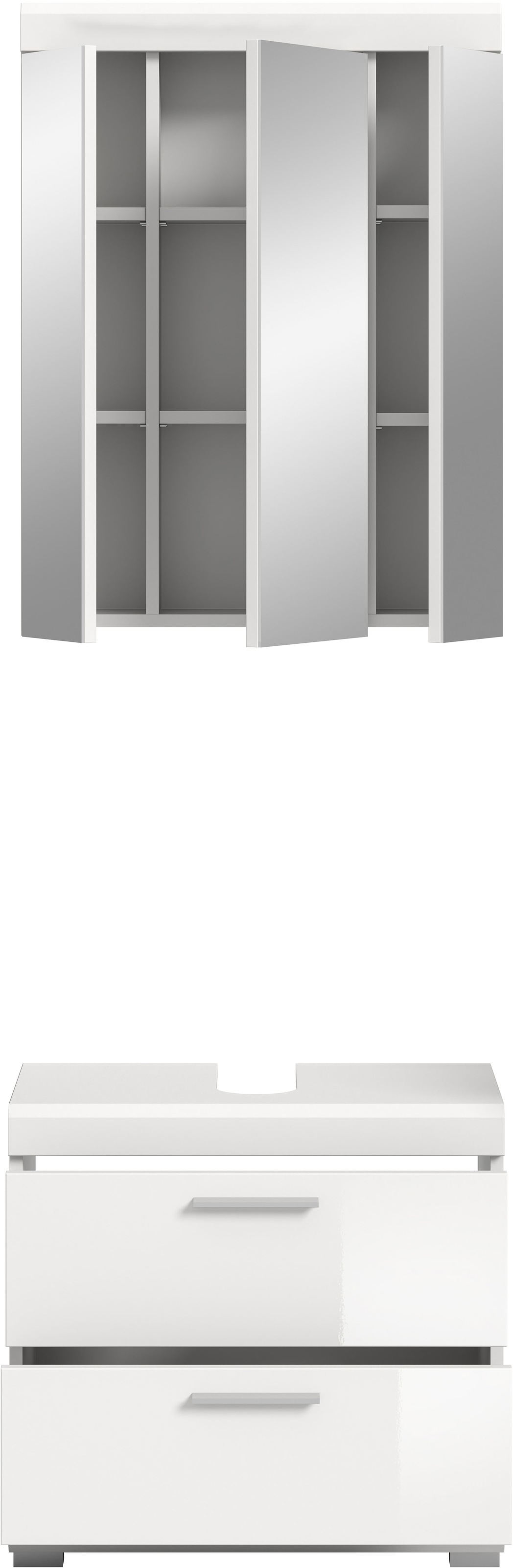 INOSIGN Ensemble de meubles de salle de bain »Siena, 2 tlg., bestehend aus: Waschbeckenunterschrank, Spiegelschrank« Set, TOPSELLER!, 2 cuis tlg.