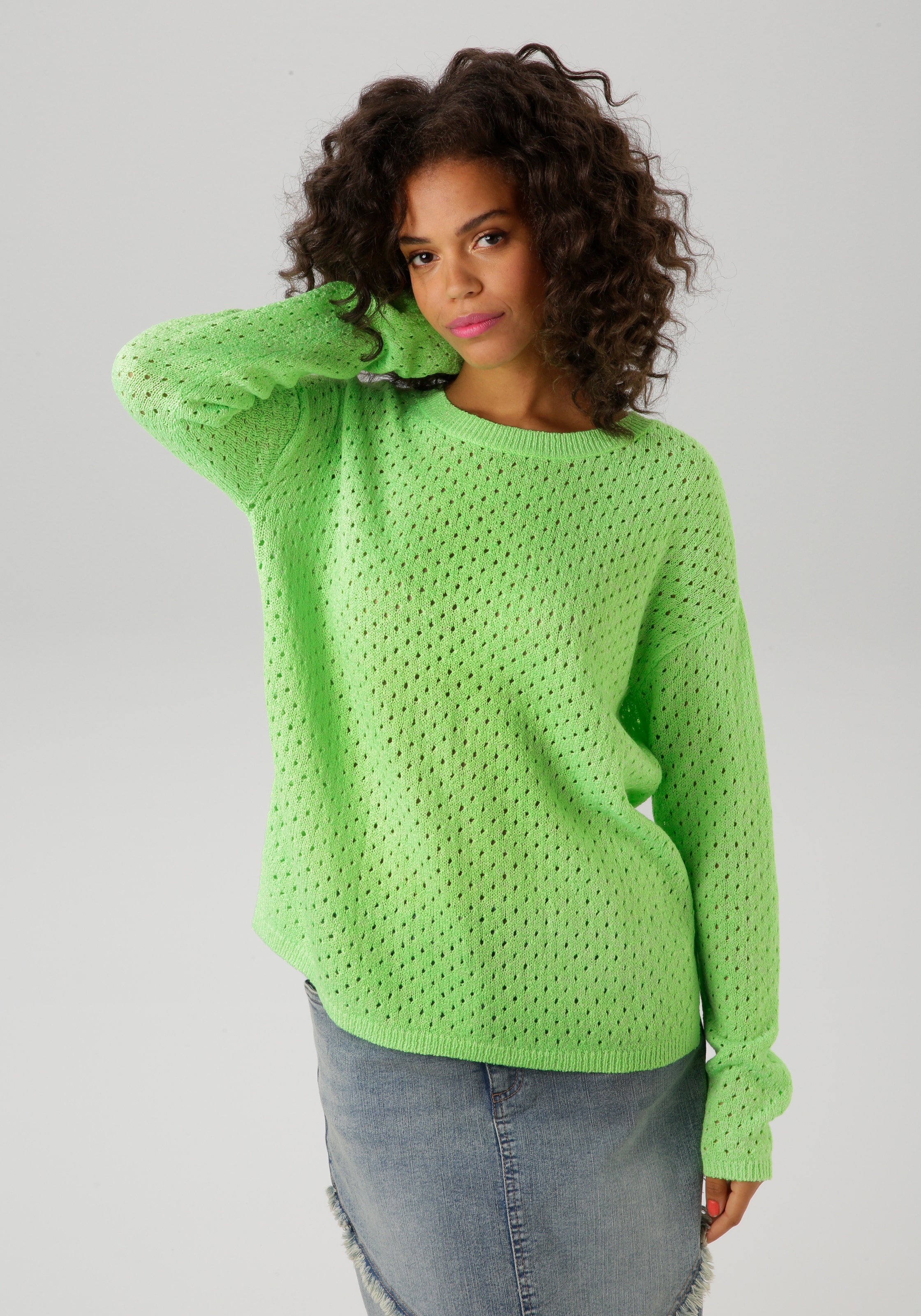 Aniston CASUAL Strickpullover, aus effektvollem Melange-Garn - NEUE KOLLEKTION