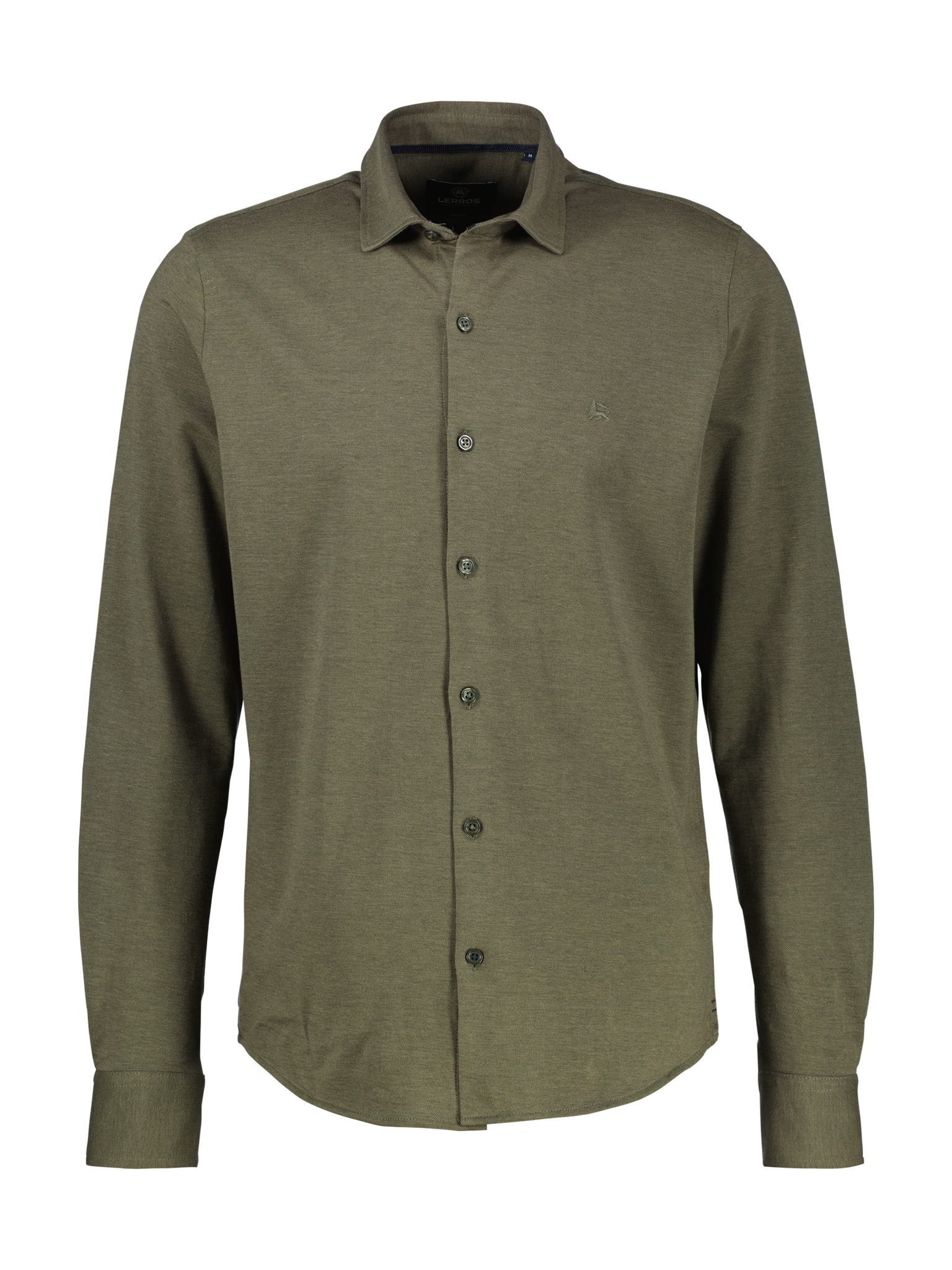 LERROS Langarmhemd mit Logo Stickerei