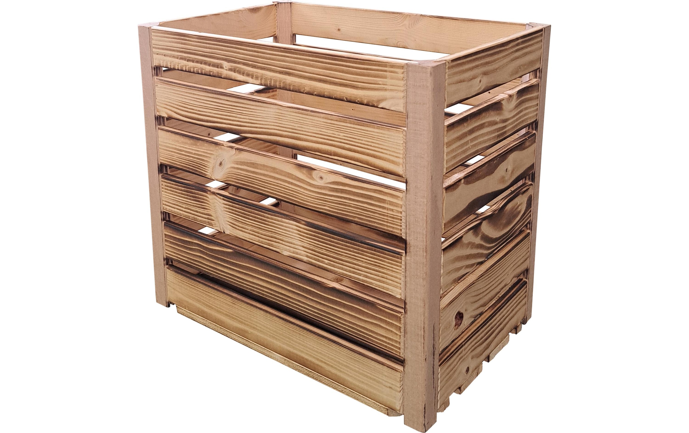 Holz Zollhaus Regal »Holzharasse geflammt, 23,3 x 35 x 32 cm«
