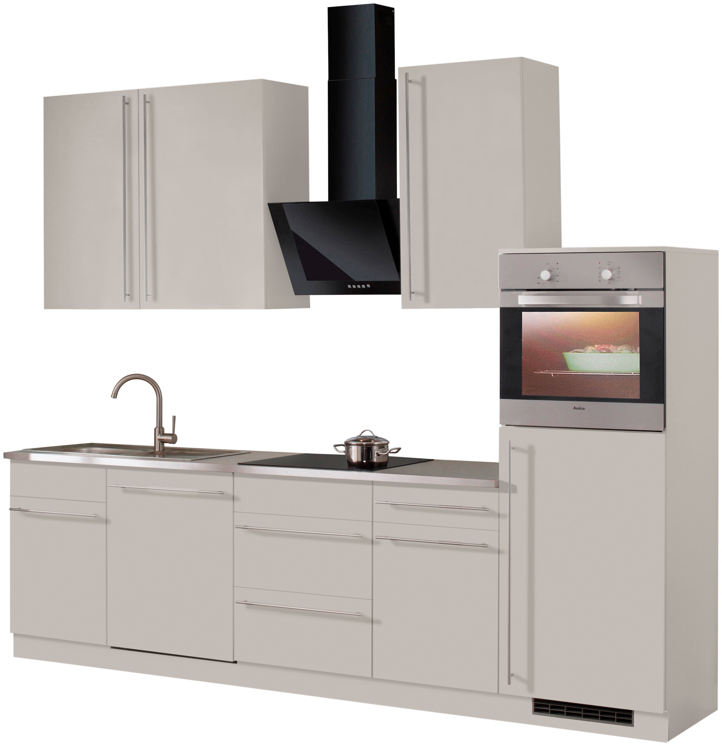 wiho Küchen Kitchenette »Chicago« ohne E-Geräte, Breite 280 cm
