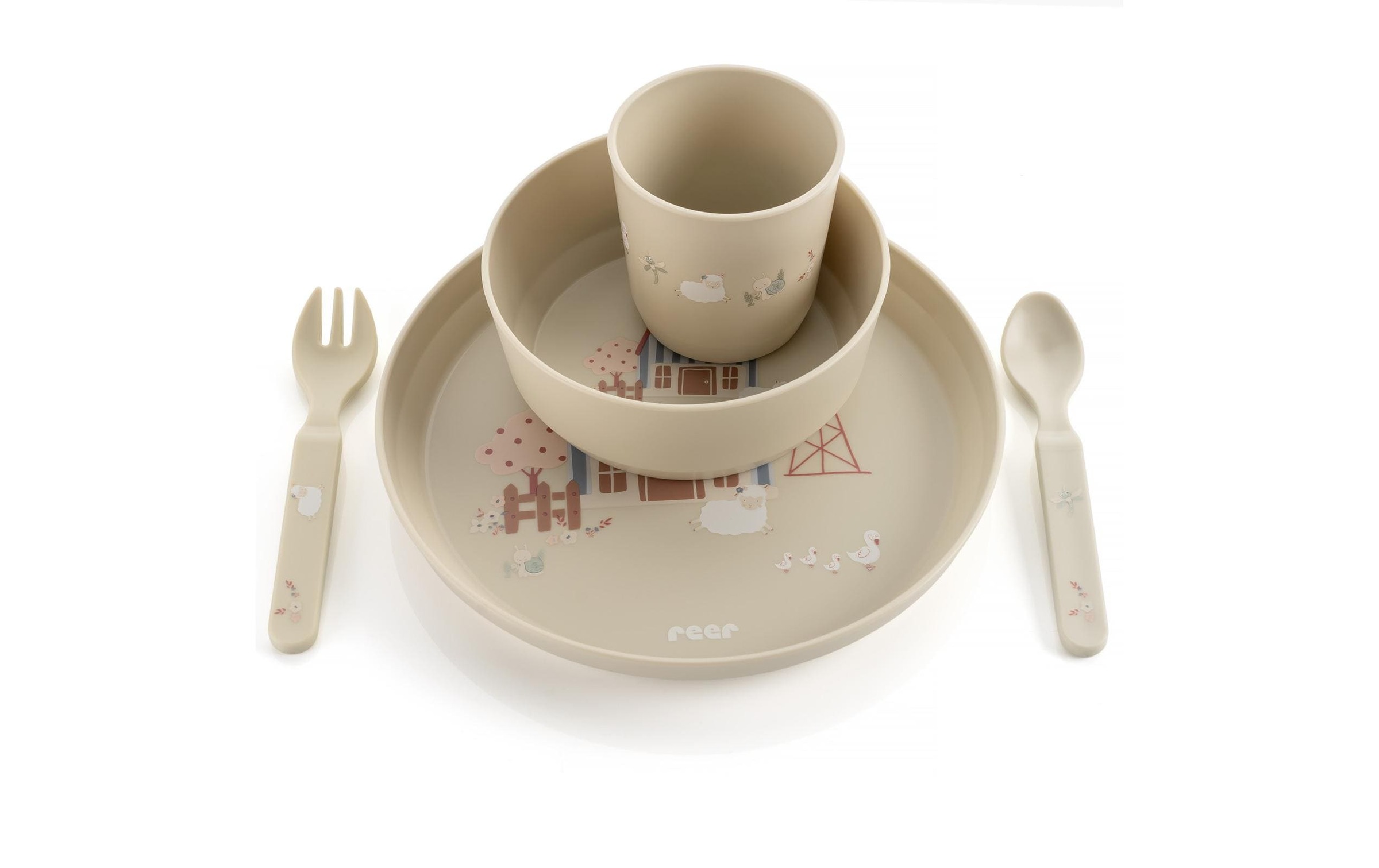 Reer Set de vaisselle pour enfants »Little« compatible lave-vaisselle