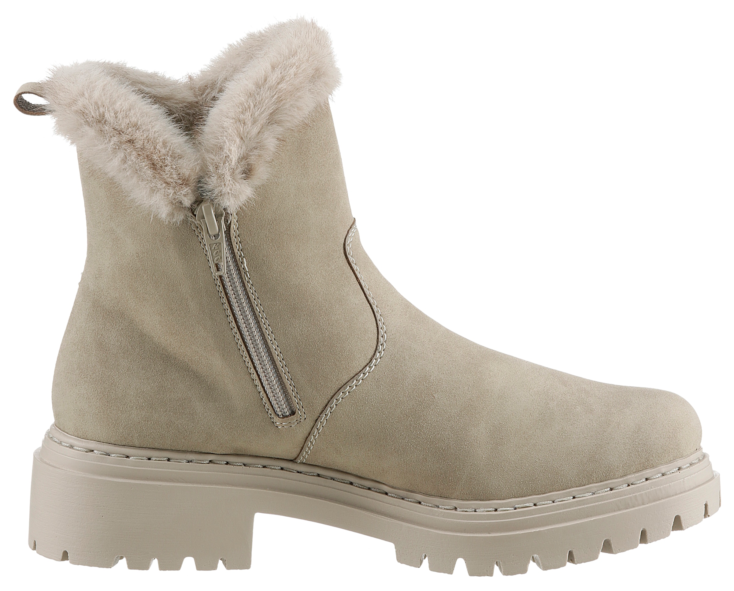 Rieker Winterstiefelette, Winterboots, Profilsohle, Blockabsatz, mit Innen-Reissverschluss