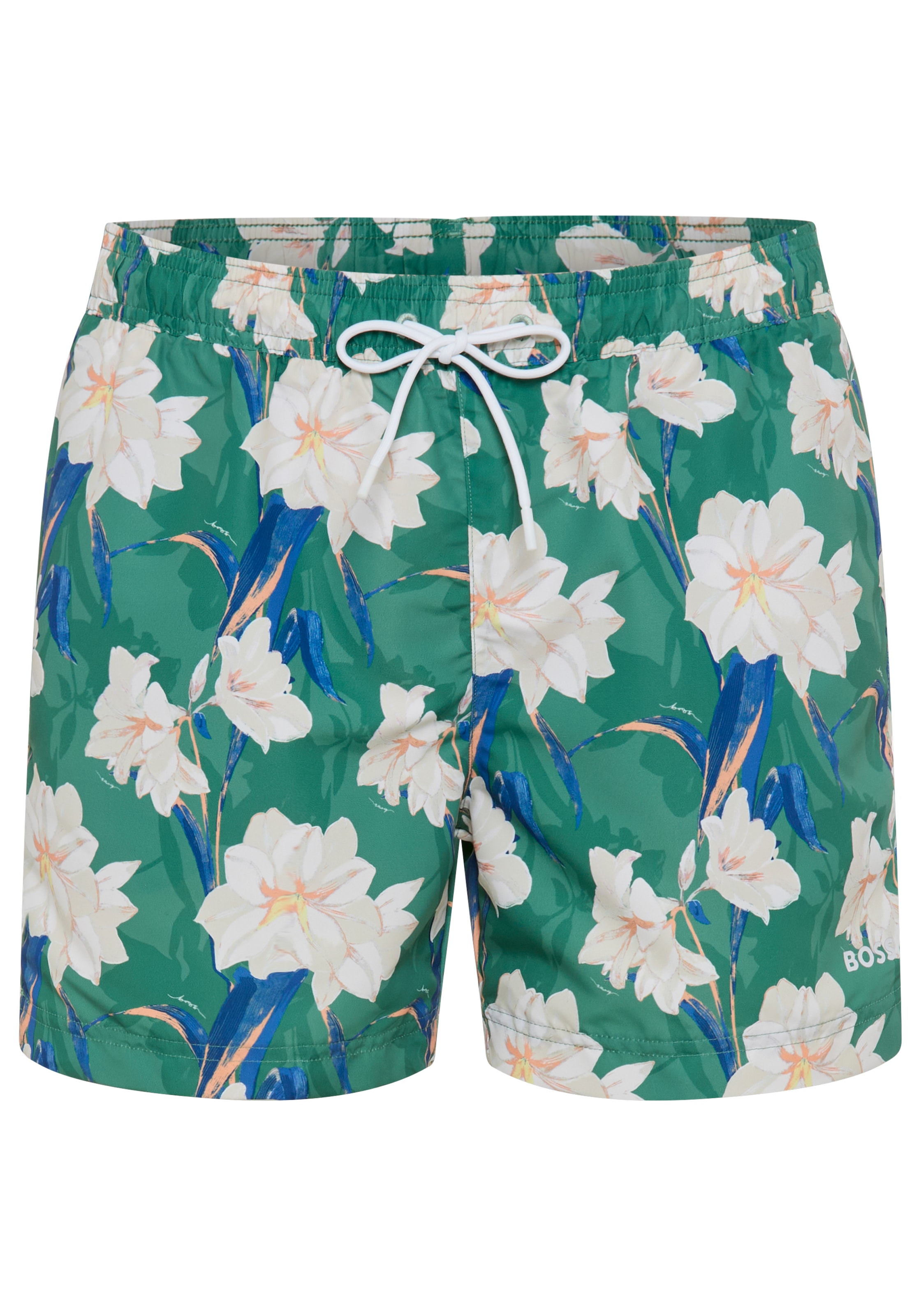 Image of BOSS Badeshorts "Iris" mit floralem Muster