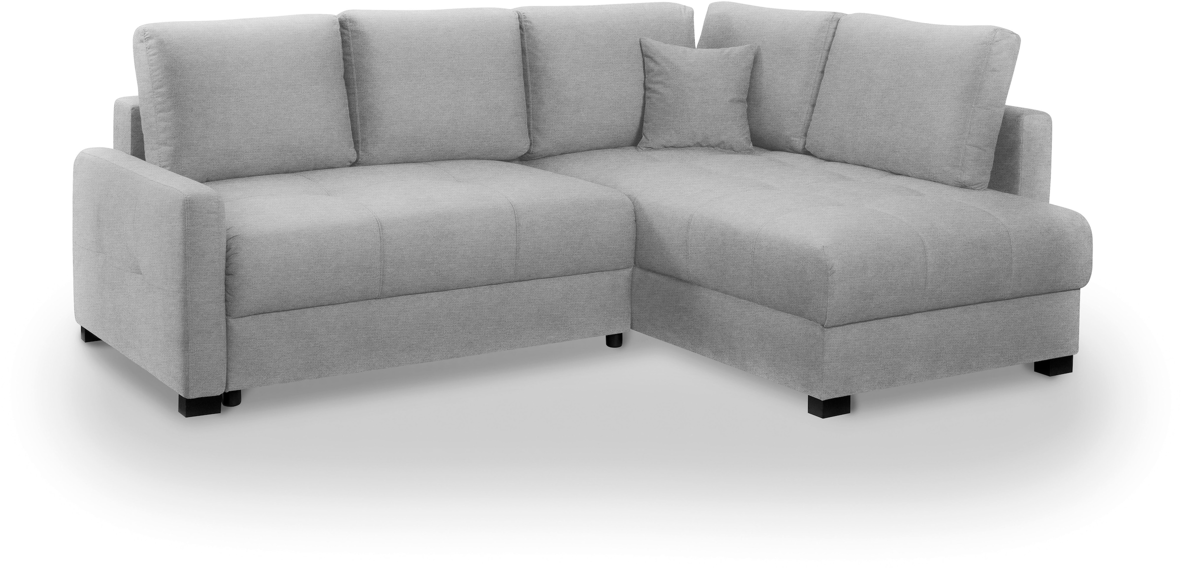 exxpo - sofa fashion Ecksofa »Chester, Boxspring Federkern-Polsterung für bequemeren Sitzkomfort«, L-Form, schmale Armlehnen, Bettfunktion u. Bettkasten
