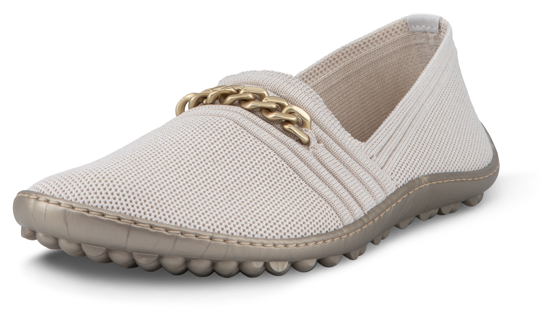 Leguano Chaussures pieds nus »LADY FAMOUS«  flats, ballerines, chaussures confort avec chaîne décorative dorée