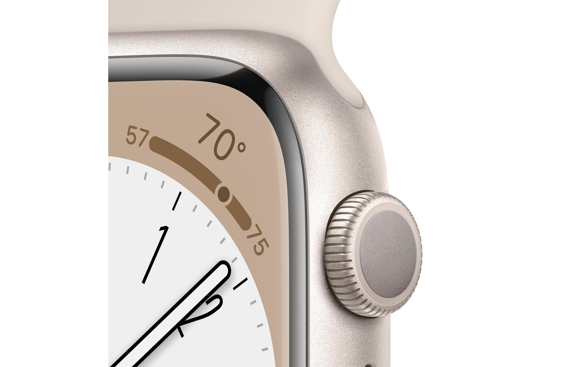 Apple Smartwatch »S8, GPS, 41mm Starlight Alu«, (Watch OS MNP63FD/A)