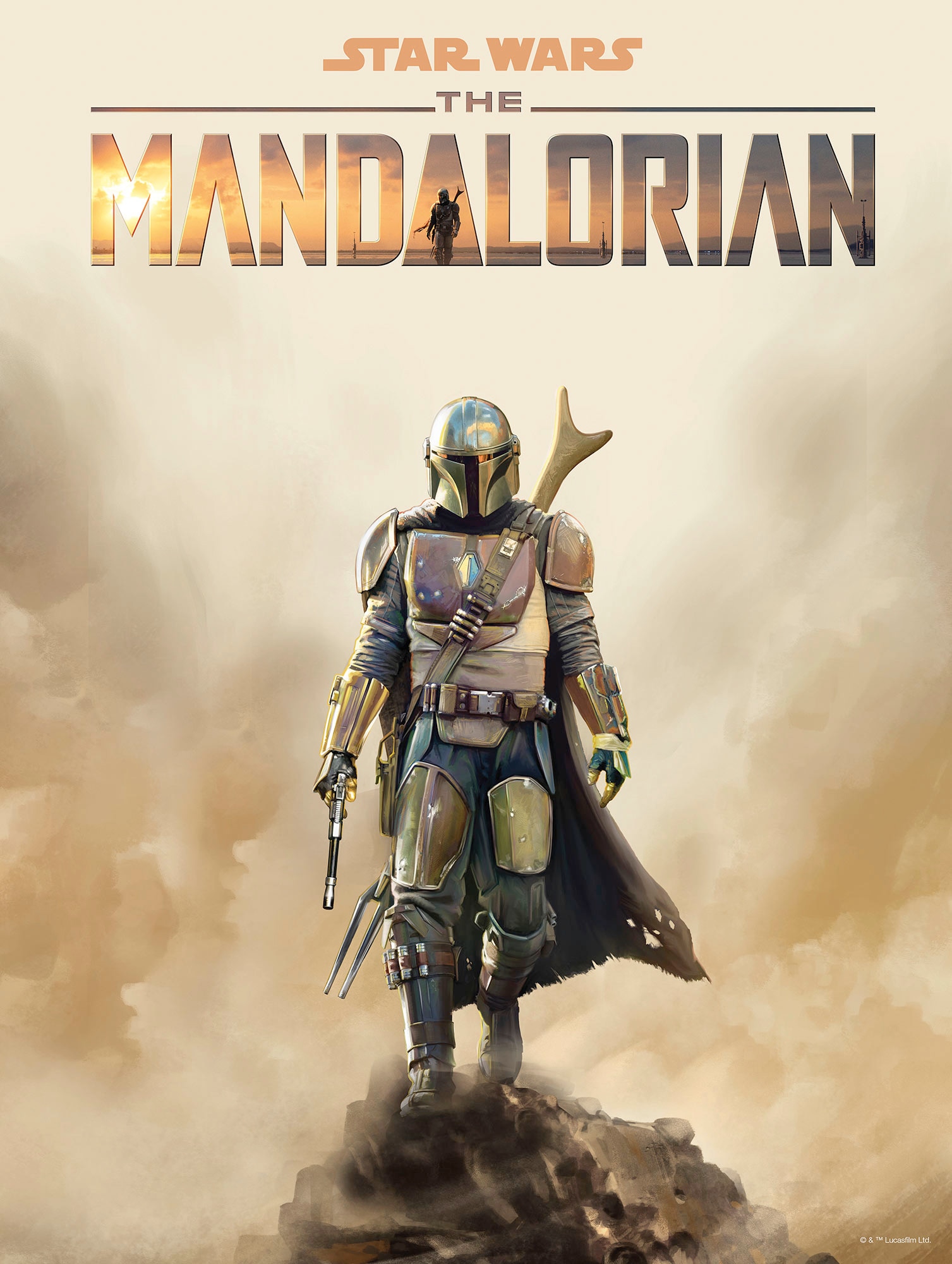 Image of Komar Bild "Mandalorian Movie Poster" Disney Star Wars 1 Stk. tlg. Wandbild zur Dekoration im Kinderzimmer - ohne Rahmen