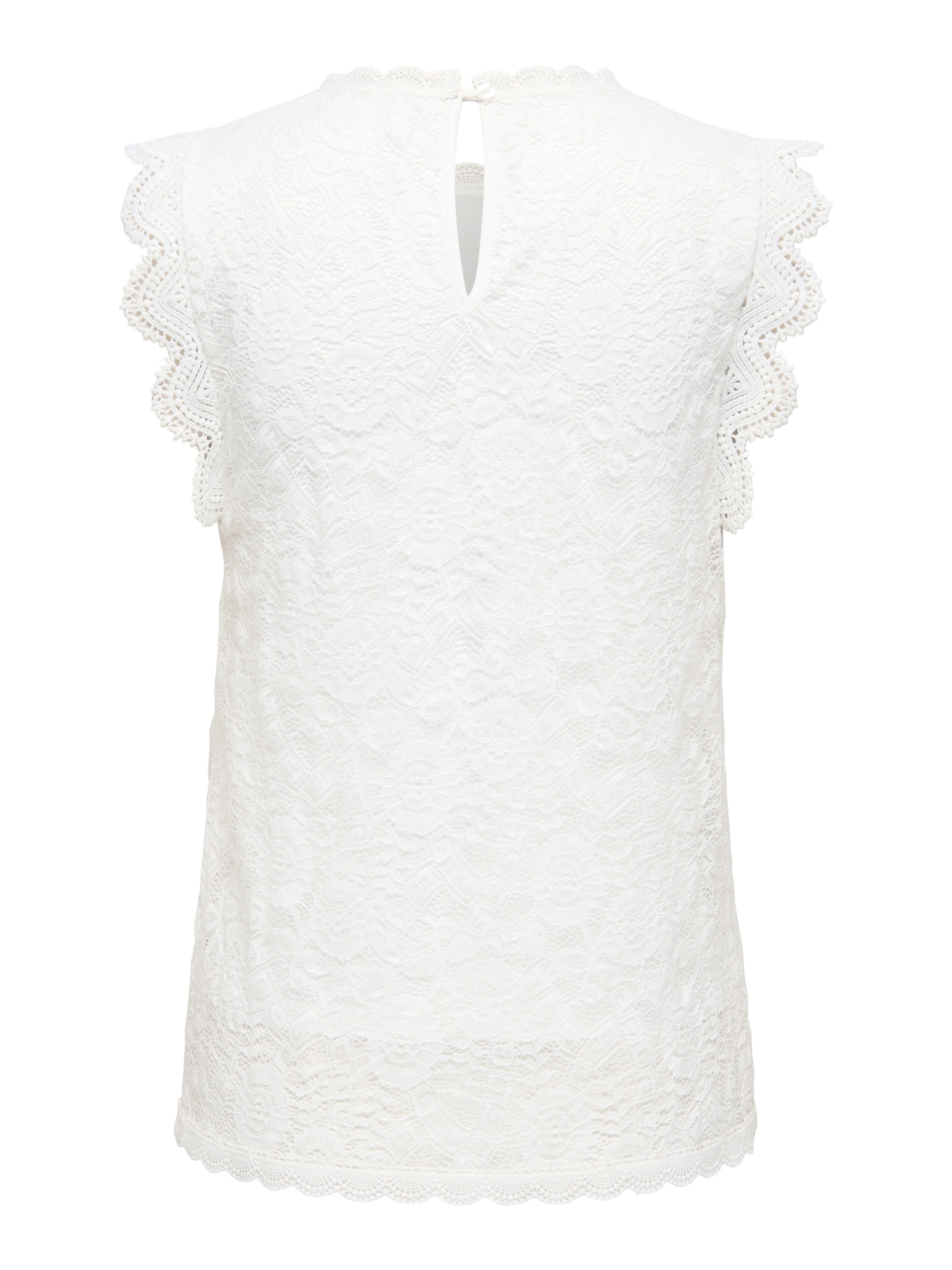 ONLY Spitzentop »ONLSINE S/L LACE TOP CS JRS« Materialmix, regular fit, Rundhals