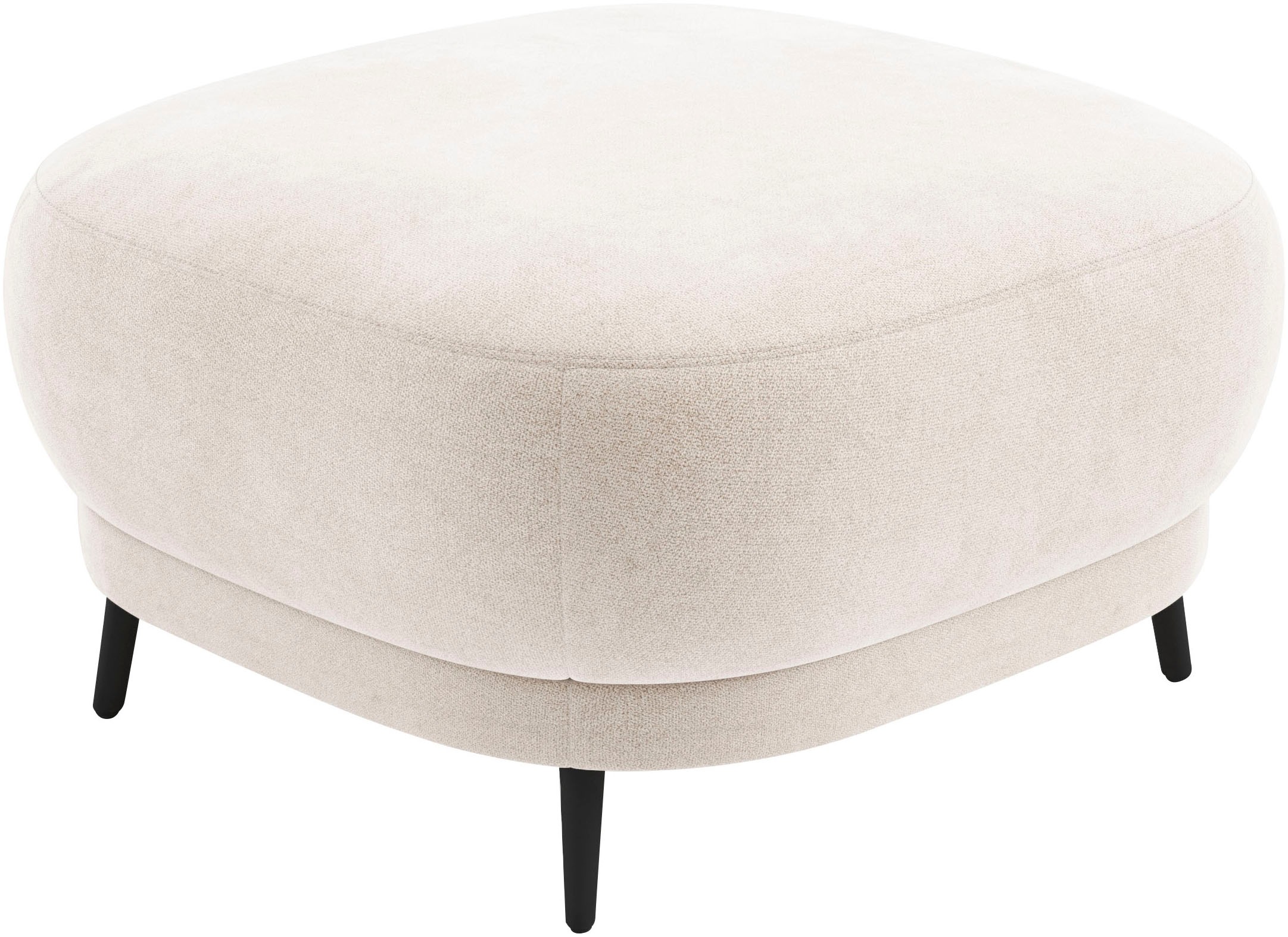 sit&more Polsterhocker »Blues«, mit Metallfüssen, schwarz-matt