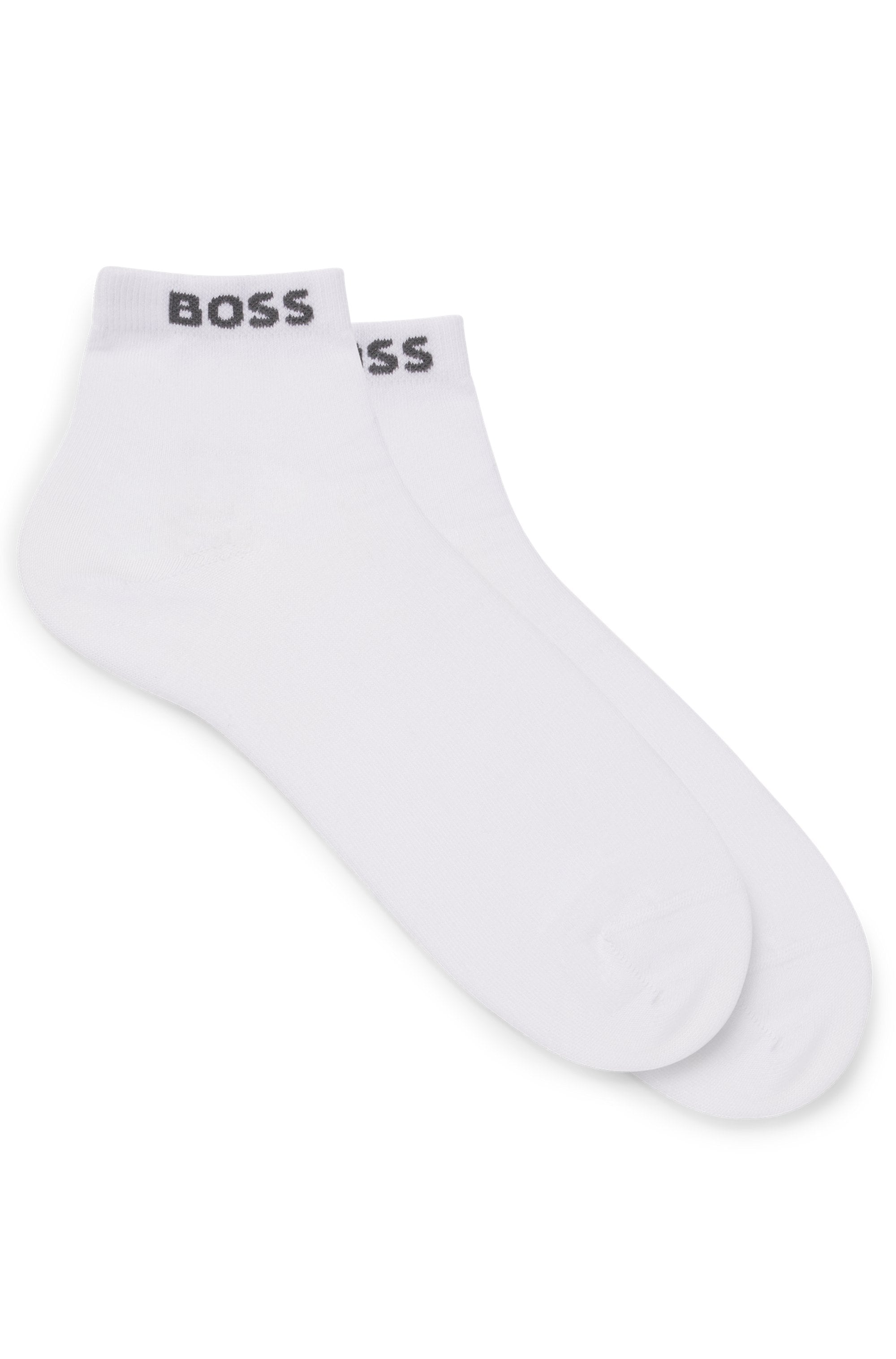 BOSS Sneakersocken, (Set, 2 Paar), mit eingenähtem Markenschriftzug