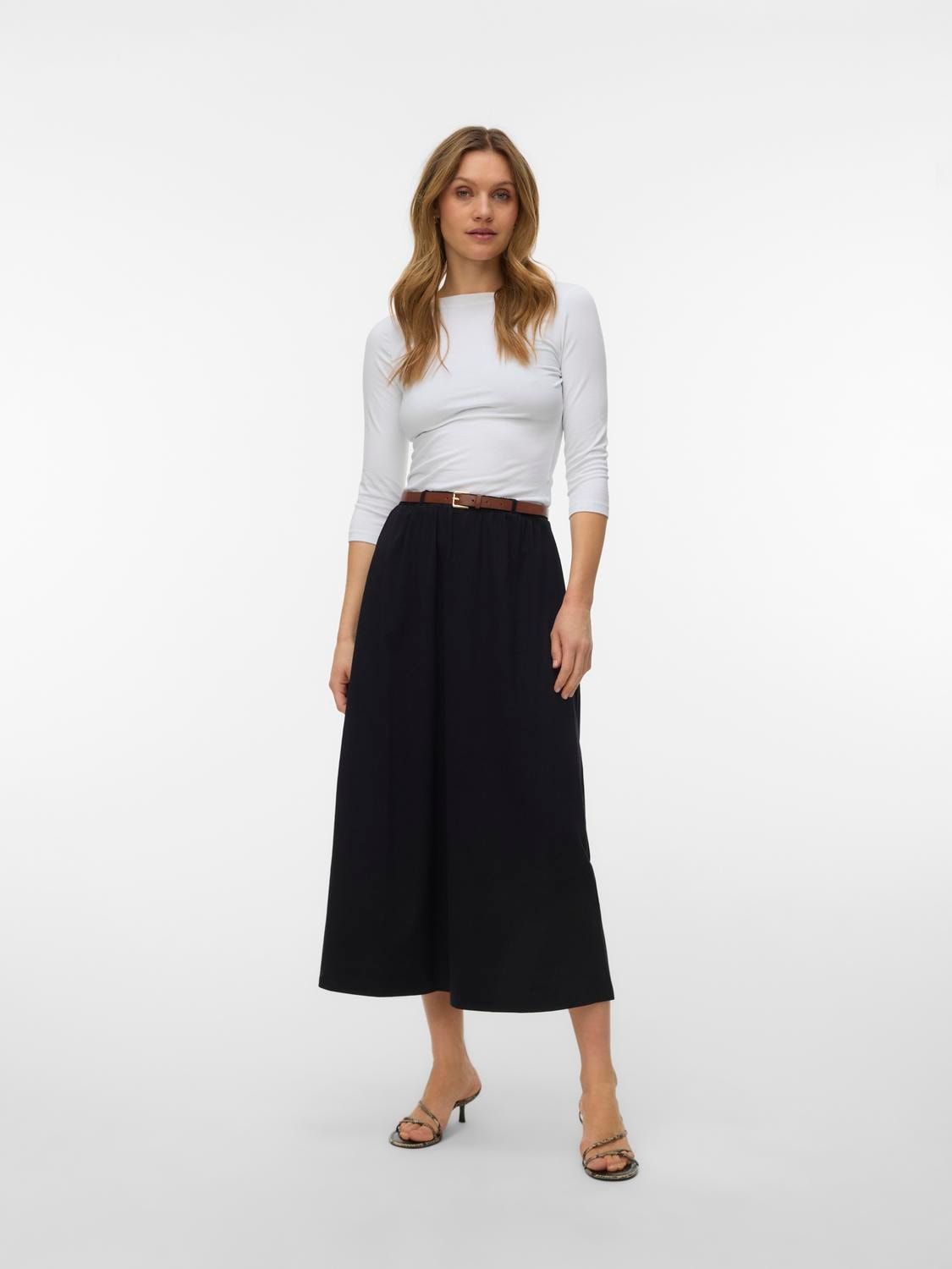 Vero Moda Maxi jupe »VMLUNA ANKLE SKIRT JRS NOOS« Baumwollmischung, ankle lenght