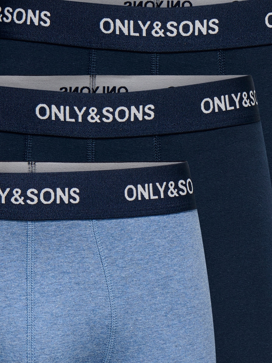 ONLY & SONS Tronc »ONSFITZ SOLID BLACK TRUNK 3PACK NOOS« Paquet, 3 cuis