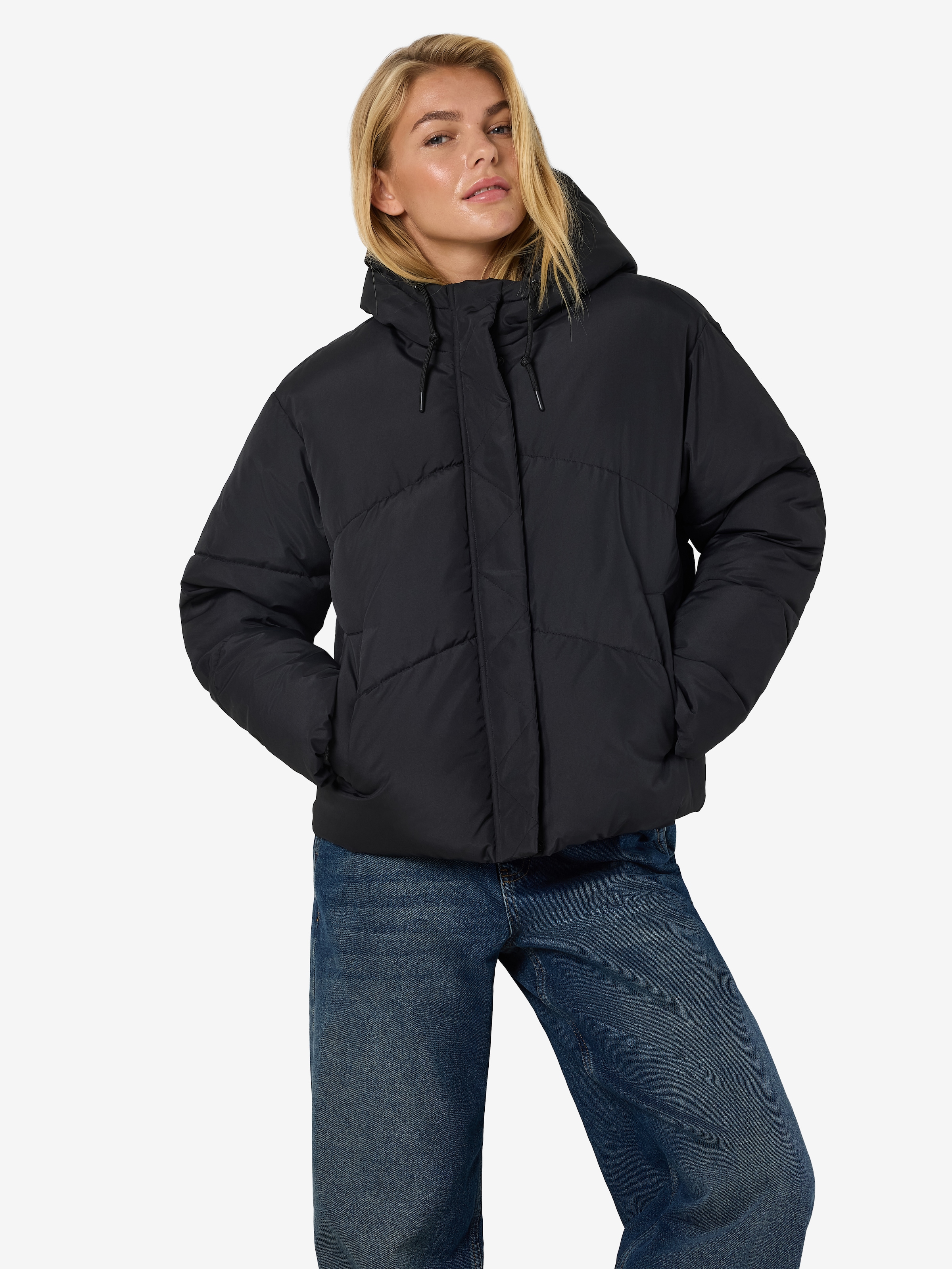 Image of Noisy may Steppjacke "NMTENNA L/S SHORT JACKET NOOS" mit Kapuze