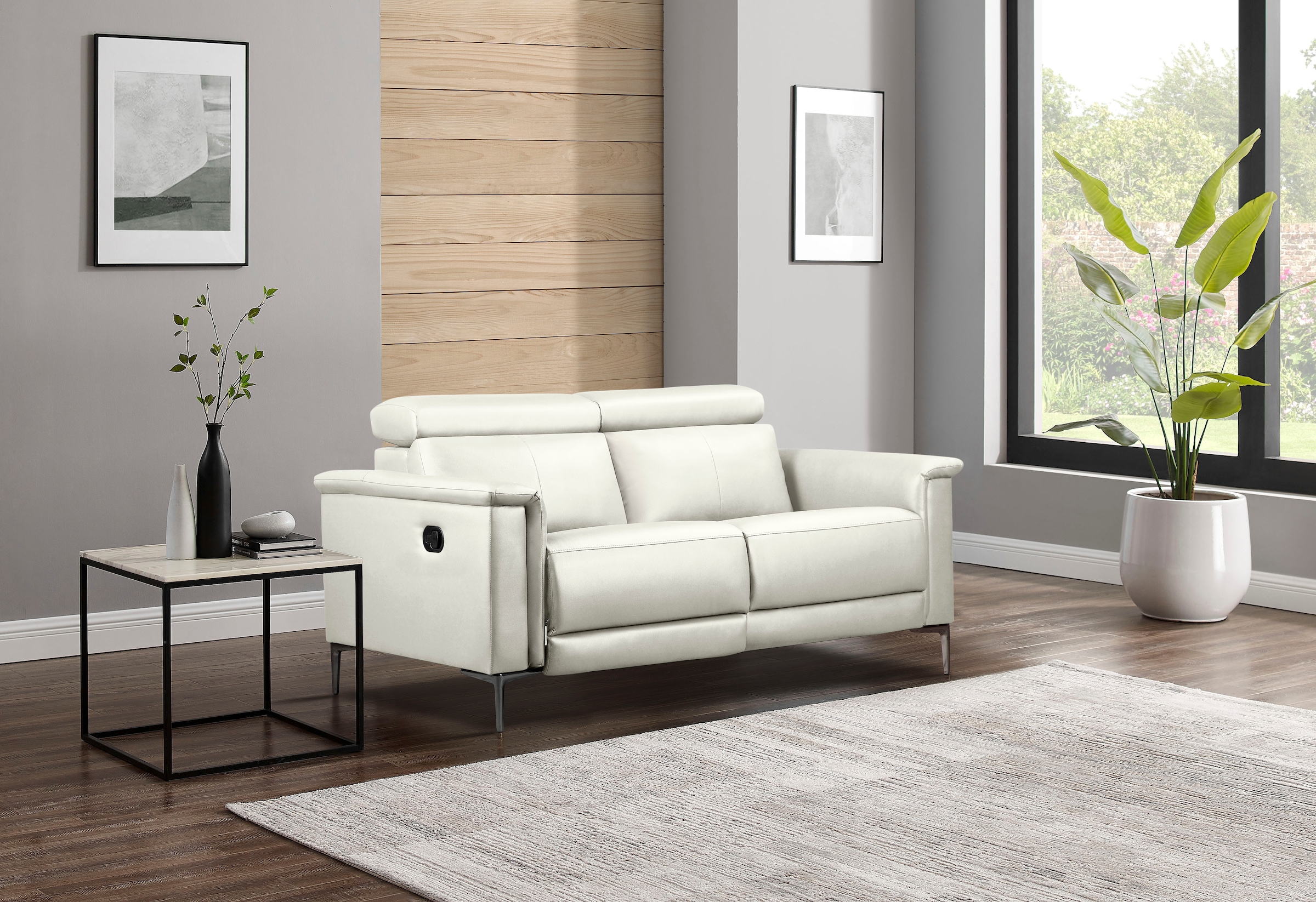 GOODproduct 2-Sitzer »LUND Lederoptik, 160 cm, mit Relaxfunktion und Kopfteilverstellung« manuell od. elektrisch (m.USB-C), Federkern