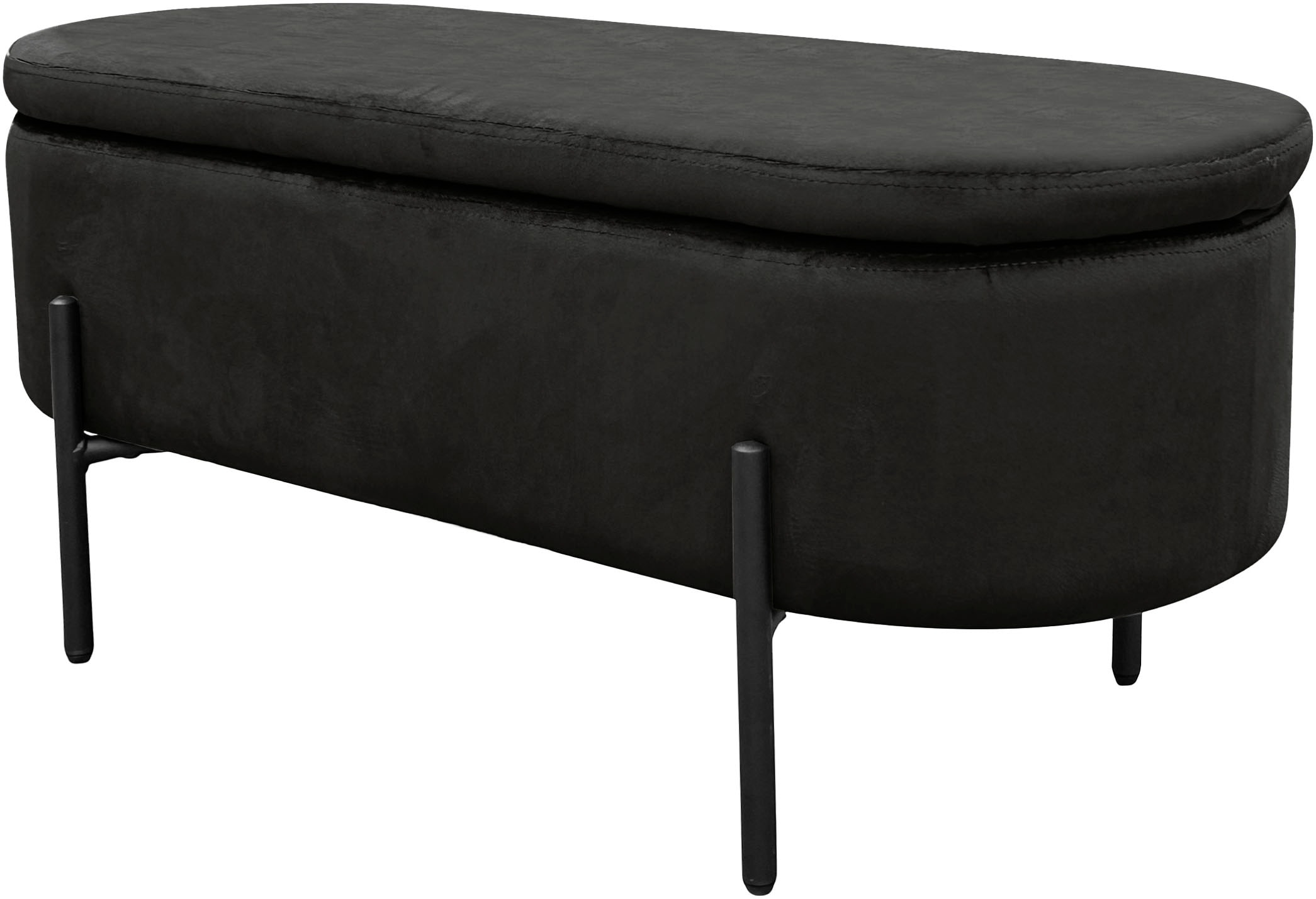 byLIVING Sitzbank »NOVA« Samt, mit Stauraum/Truhe, Innenmass Truhe 26,5 x 83cm, Höhe: 19 cm