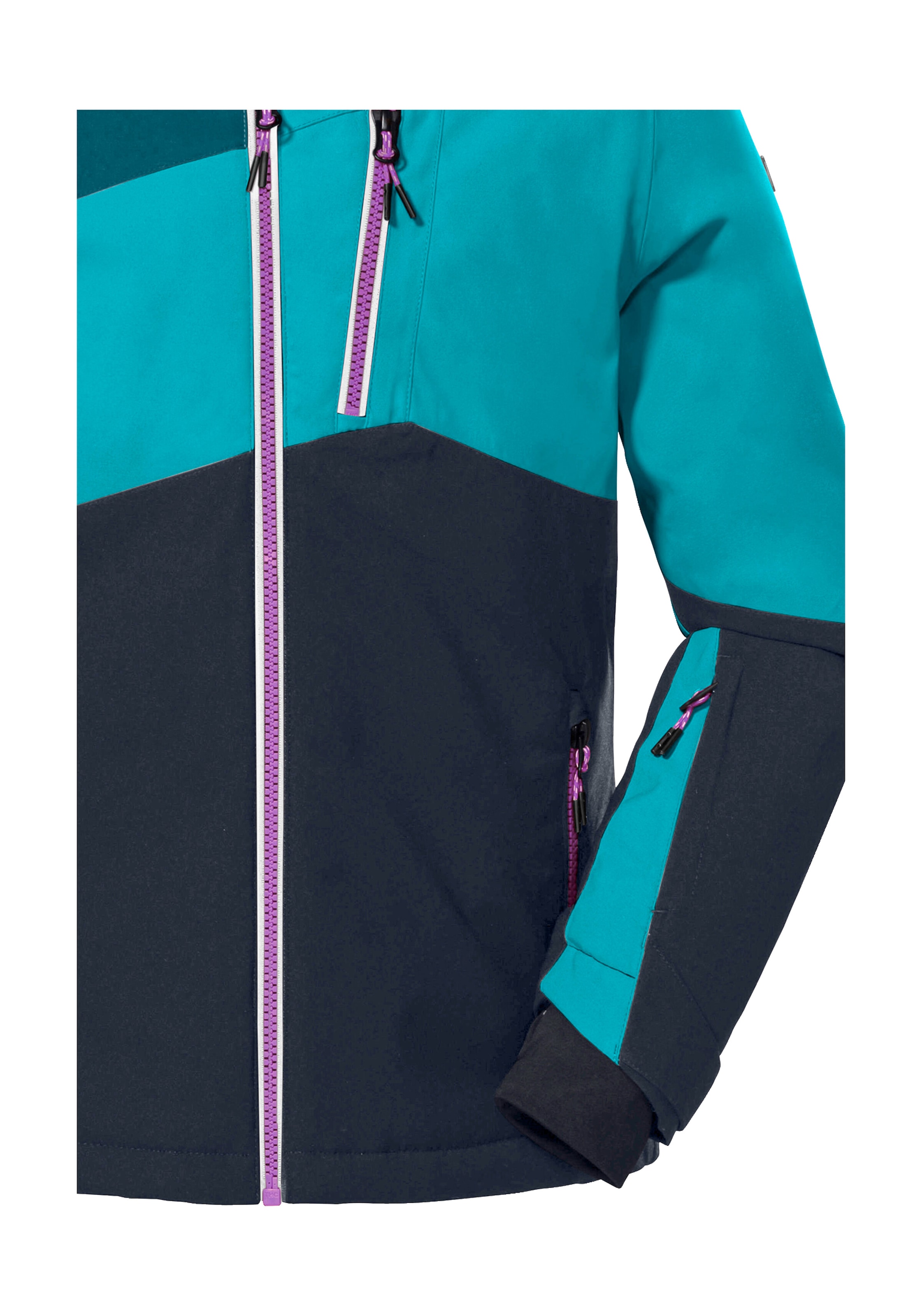 Killtec Veste de ski »KSW 166 GRLS SKI JCKT« veste de ski respirante, étanche à l'eau et au vent avec capuche amovible