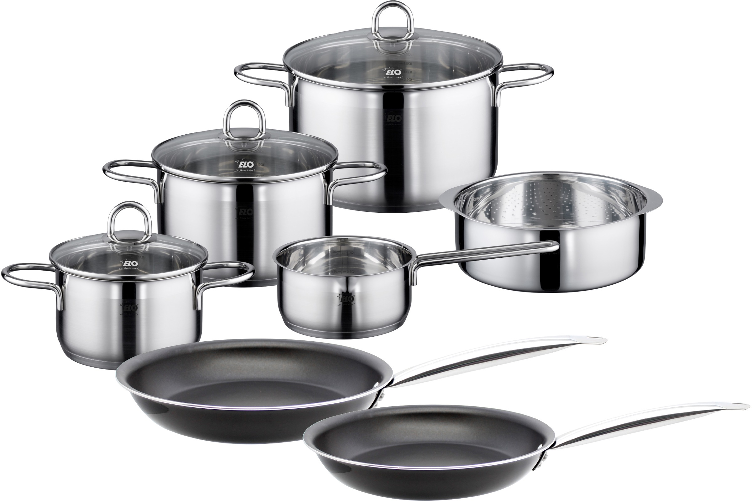 Image of Elo Topf-Set »Lima Sol/Imbiss Line«, Edelstahl 18/8, (Set, 10 tlg.), Induktion bei Ackermann Versand Schweiz