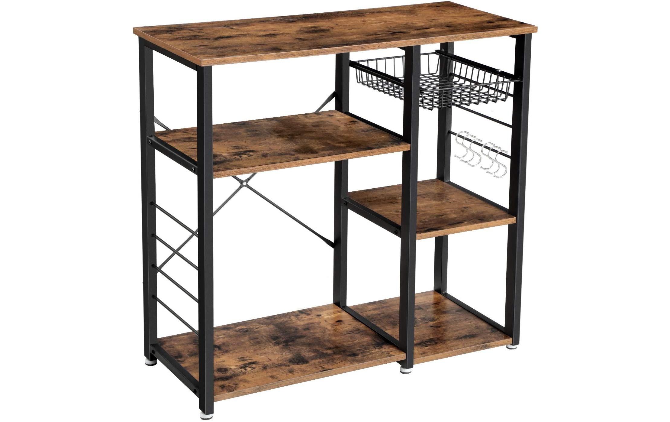 Image of VASAGLE Küchenregal »Dunkelbraun, 90 x 84 cm, Holz/Metall« bei Ackermann Versand Schweiz