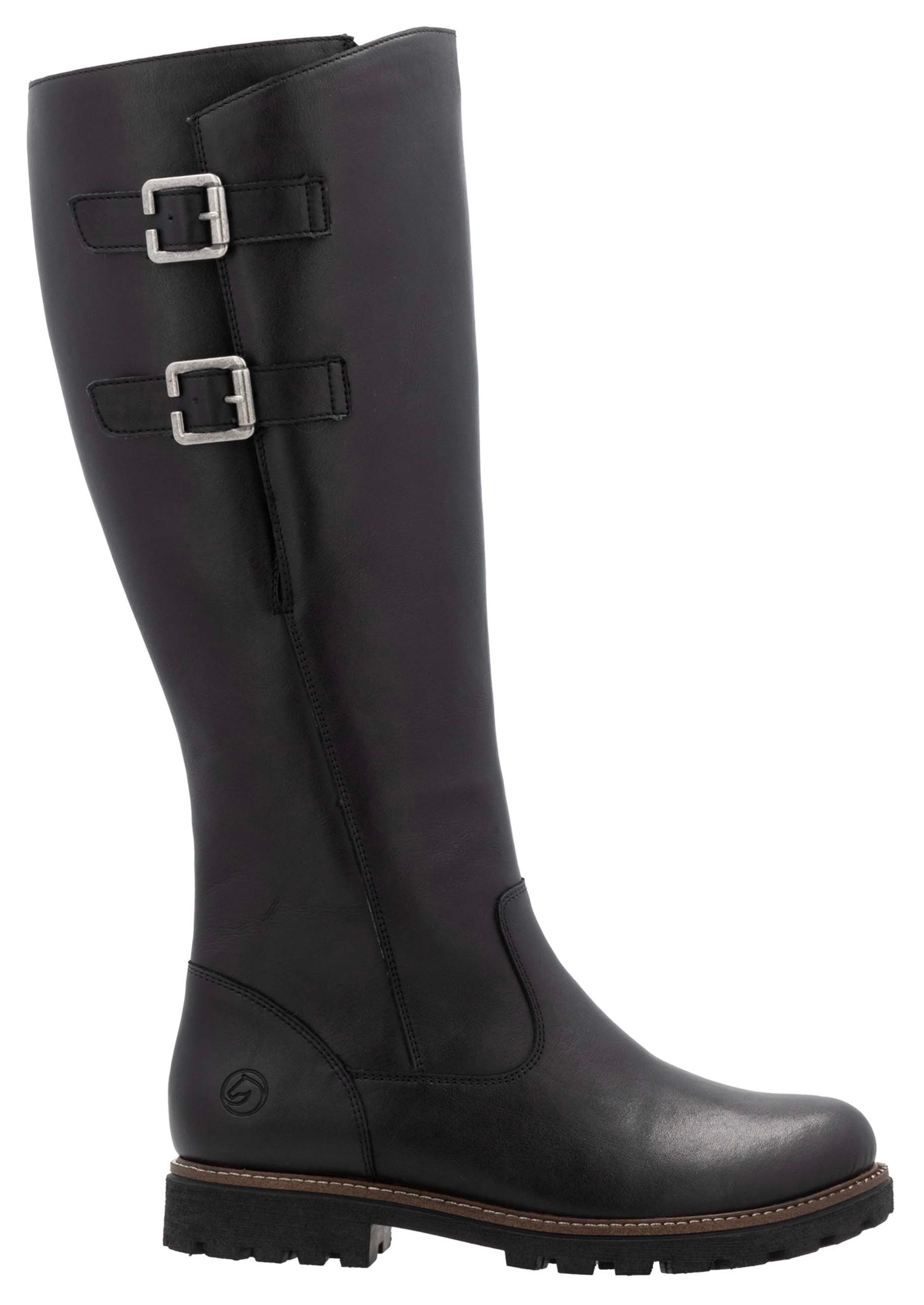 Remonte Winterstiefel, Blockabsatz, Stiefel, Langschaftstiefel mit Innenreissverschluss
