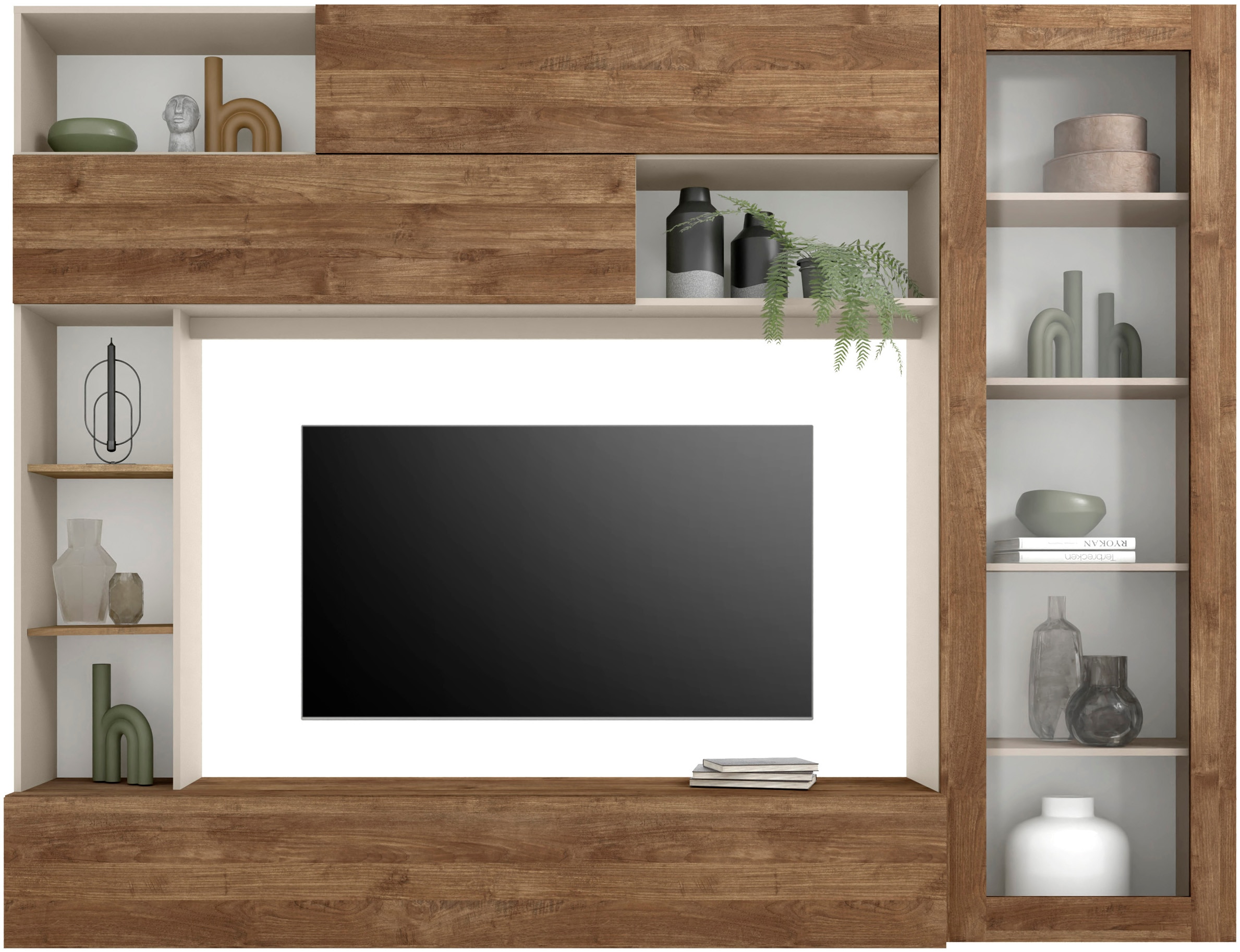 Image of Home affaire Wohnwand "PRATO, Breite 272 cm, Höhe 210 cm, Kompakt-Wohnwand,"