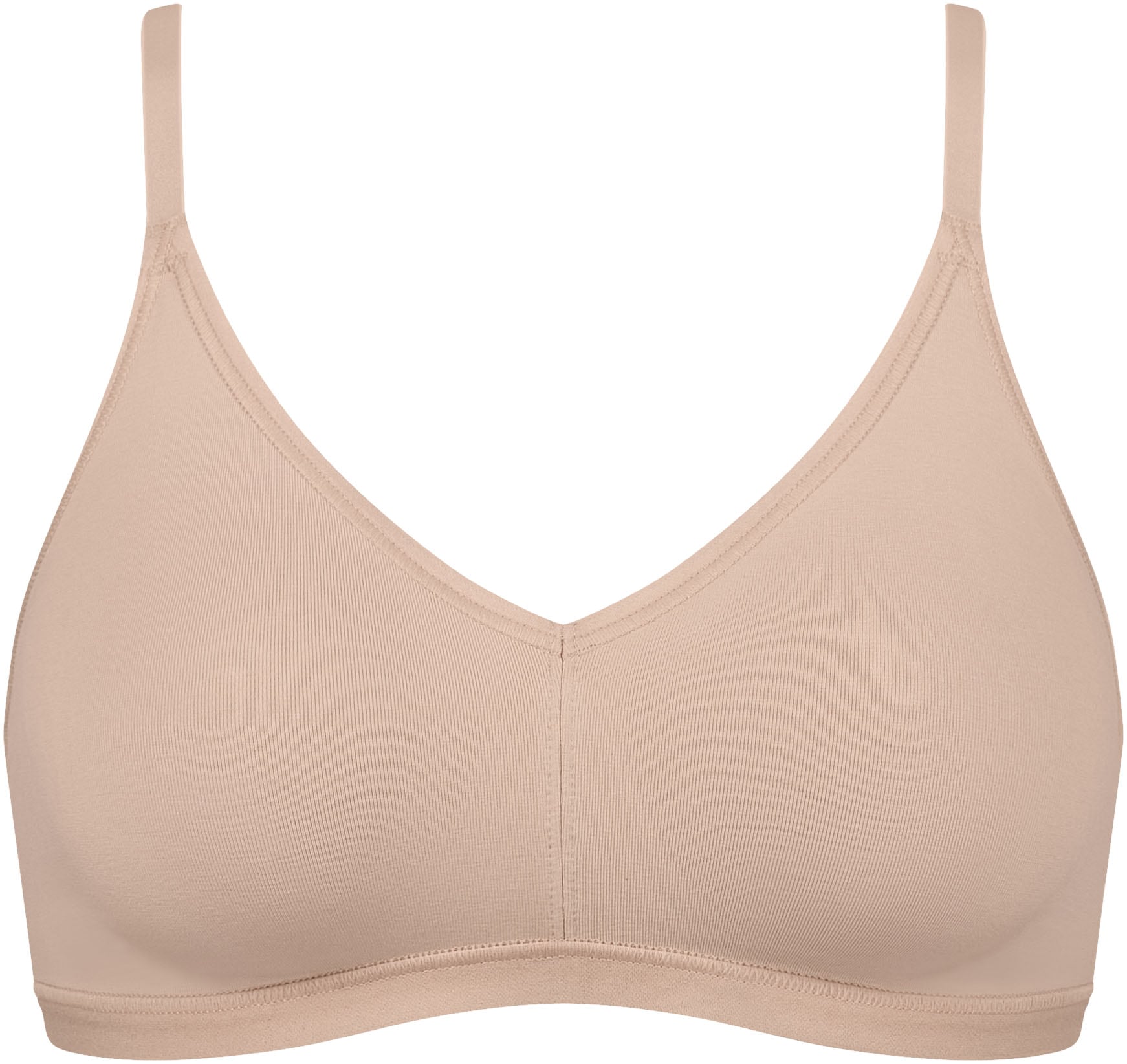 sloggi Soft-BH »GO Daily Cotton«, Glanz-Effekt Details, tiefer V-Ausschnitt, ohne Bügel