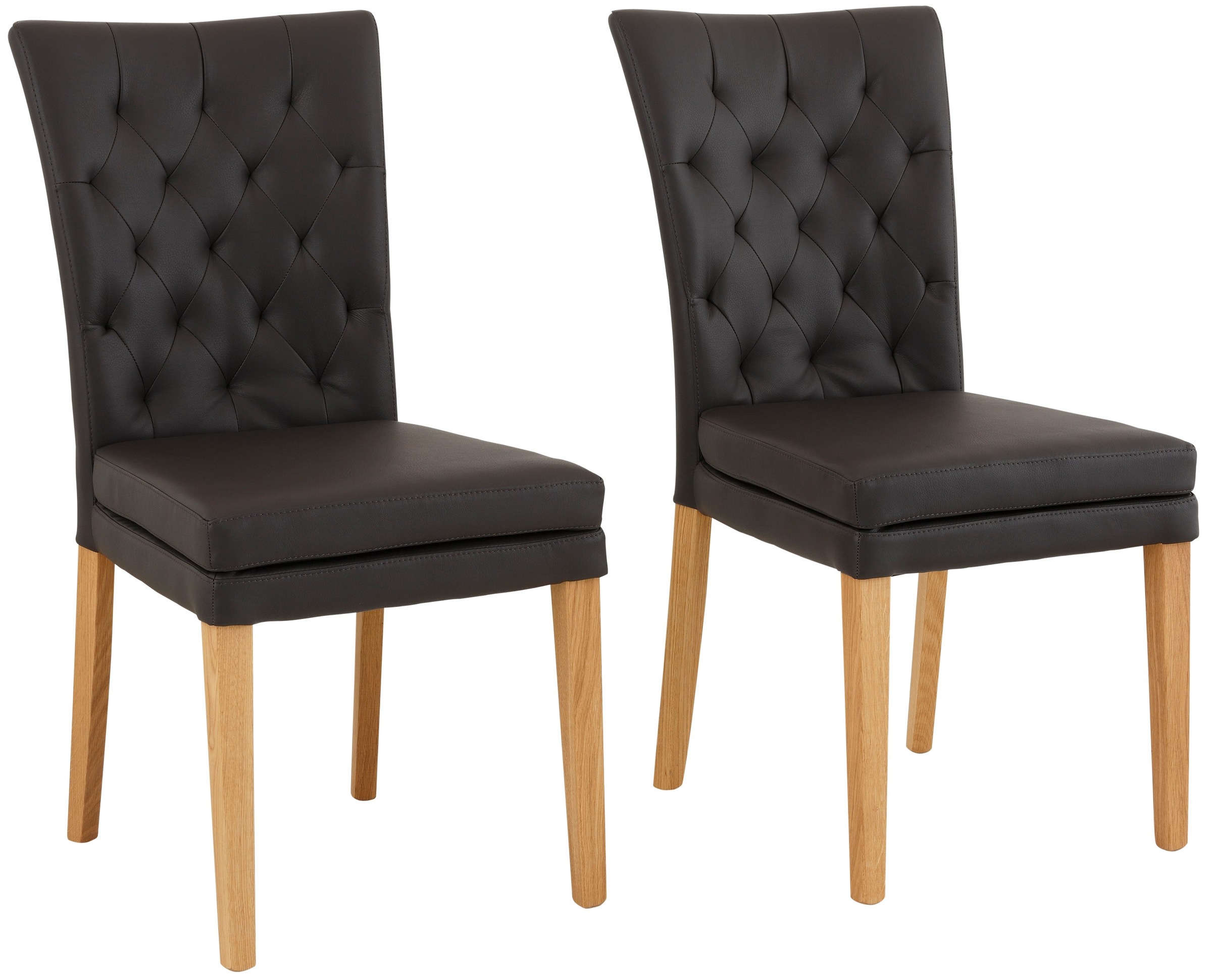 Image of Home affaire Stuhl »Colorado«, (Set), 2 St., Kunstleder, Beine in eiche oder nussbaum. Im 2er, 4er oder 6er-Set bei Ackermann Versand Schweiz