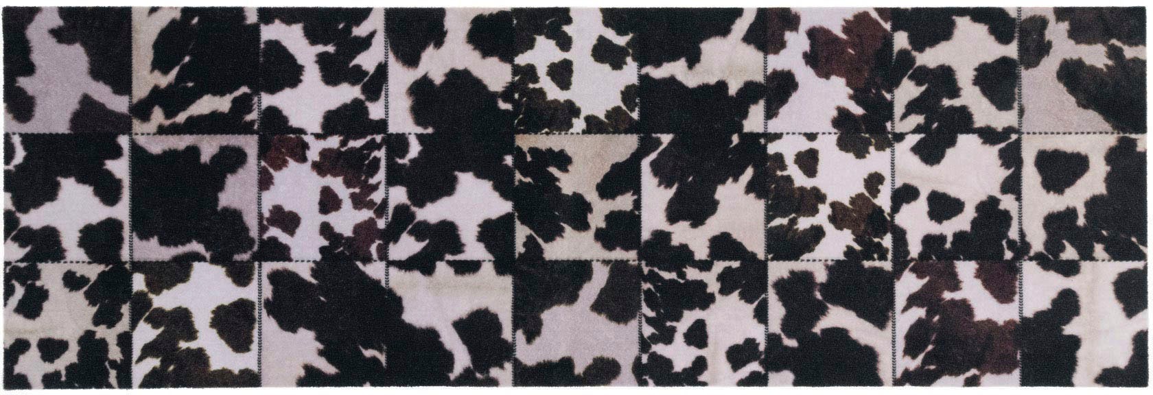 Image of Primaflor-Ideen in Textil Küchenläufer »COWSKIN«, rechteckig, 6,5 mm Höhe, Kuhfell-Optik, Patchwork Design, rutschhemmend, waschbar, Küche bei Ackermann Versand Schweiz