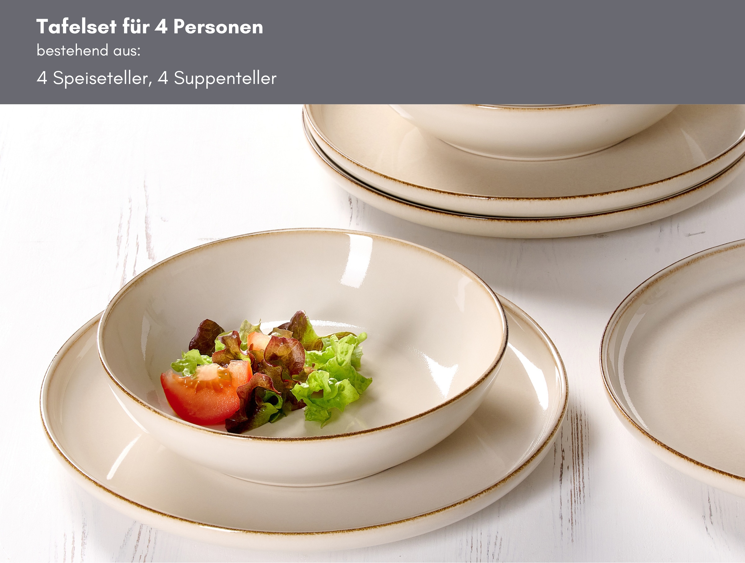 Ritzenhoff & Breker Tafelservice »Olivia« Reatkivglasur, jedes Stück ein Unikat