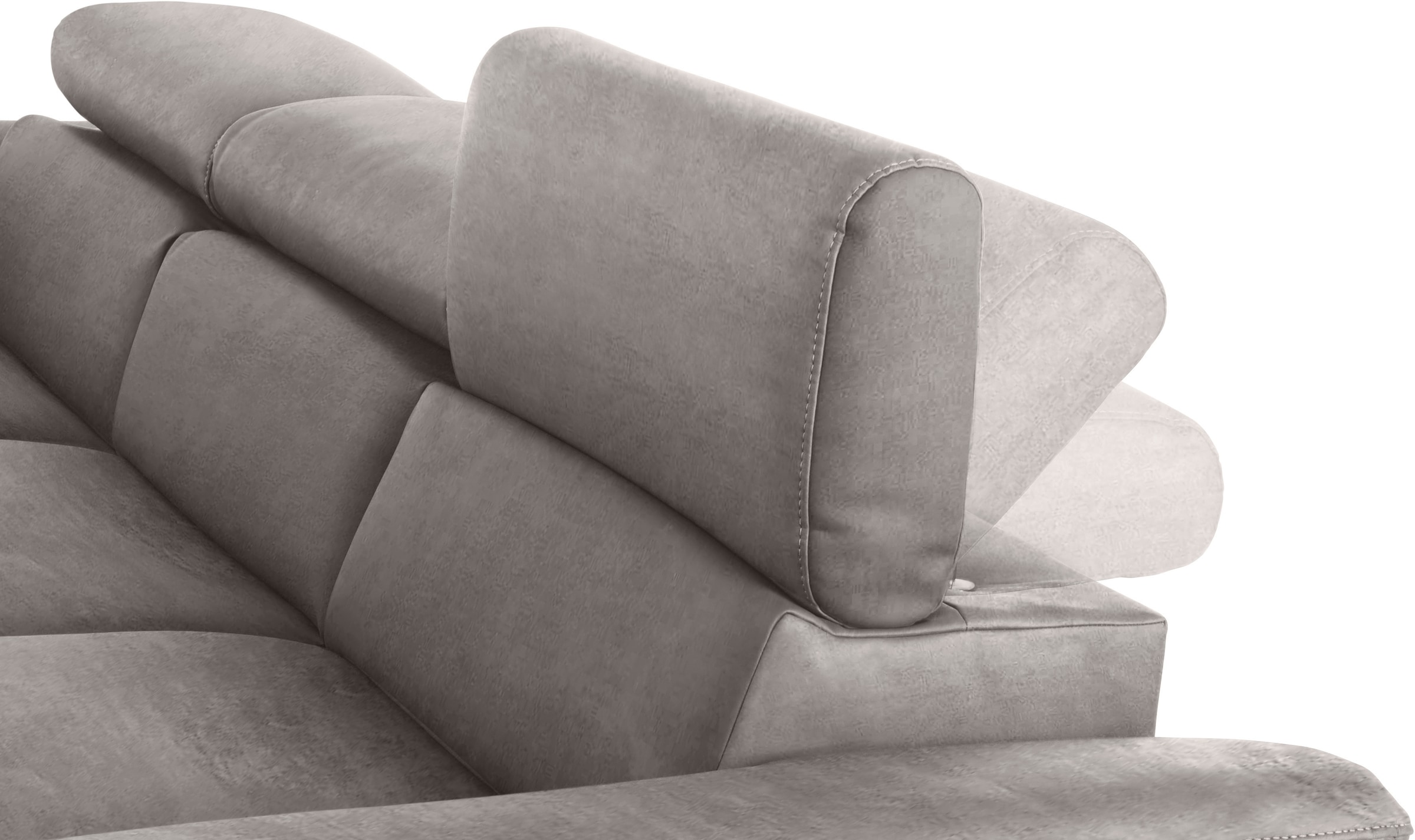 COTTA Ecksofa Komaris, Ecksofa, wahlweise mit RGB-LED-Beleuchtung und Bettfunktion/Bettkasten
