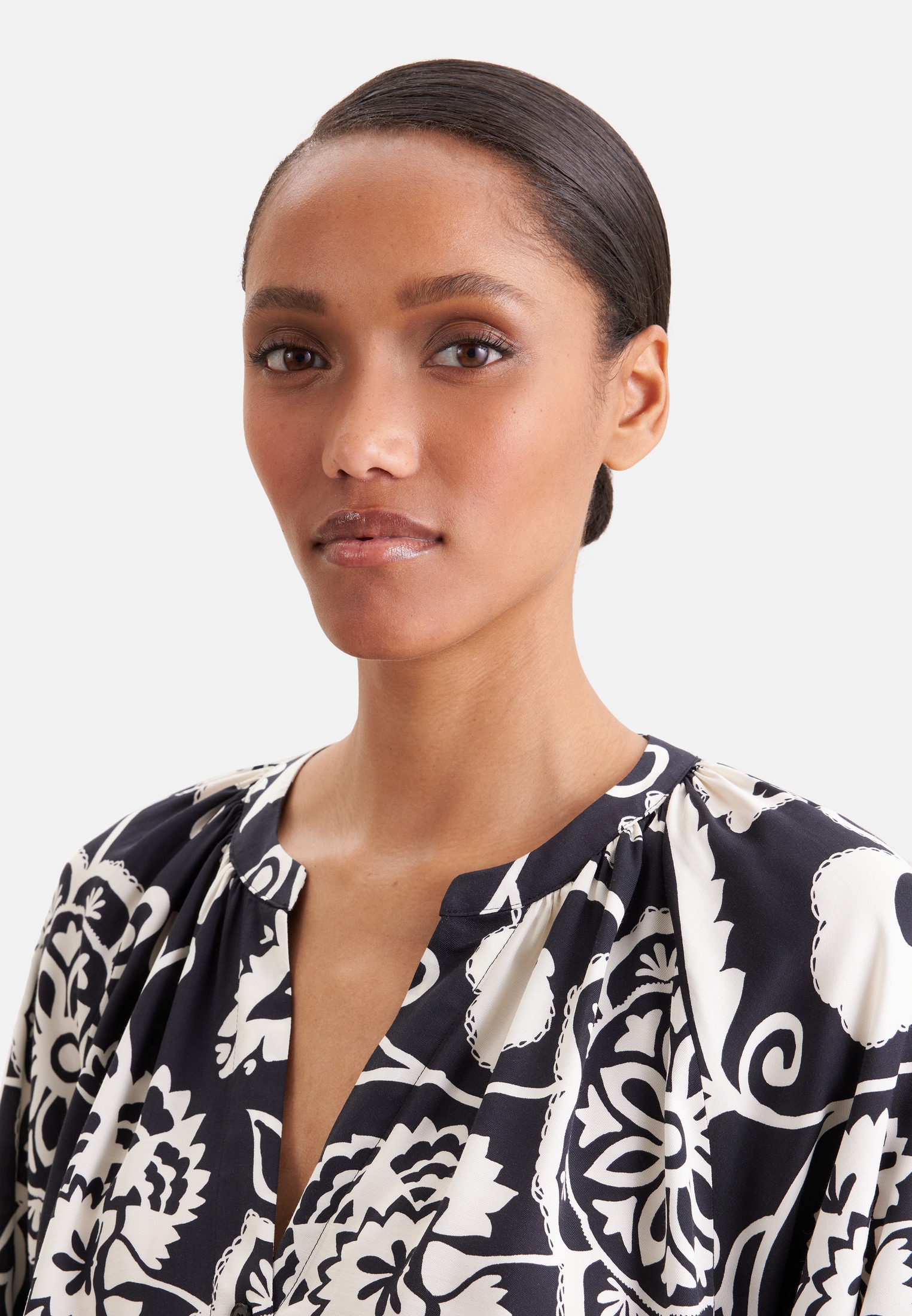 seidensticker Blusenkleid 3/4 V-Neck Uni