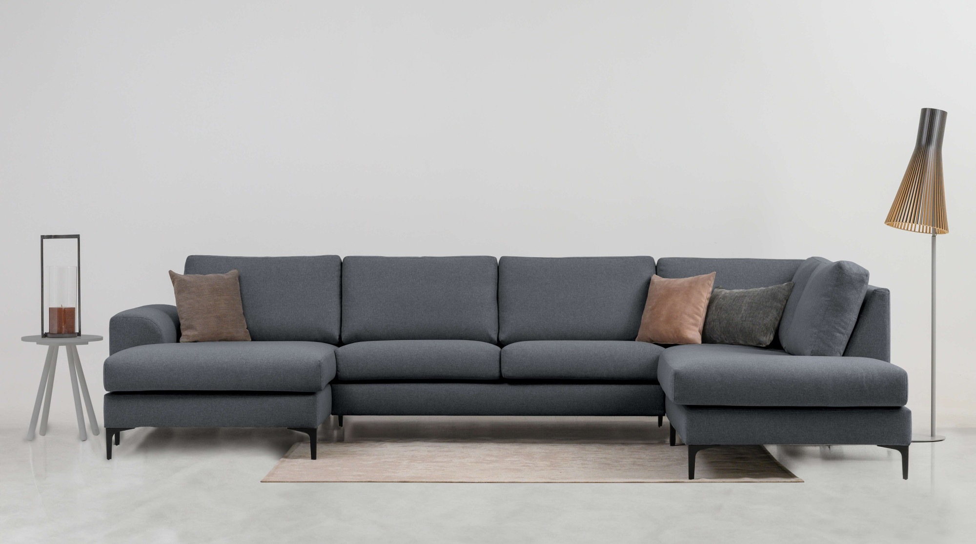 Image of GOODproduct Wohnlandschaft "Henry, U-Form, Breite 363 cm" mit Metallbeinen, Wellenunterfederung, wasserabweisender Stoff