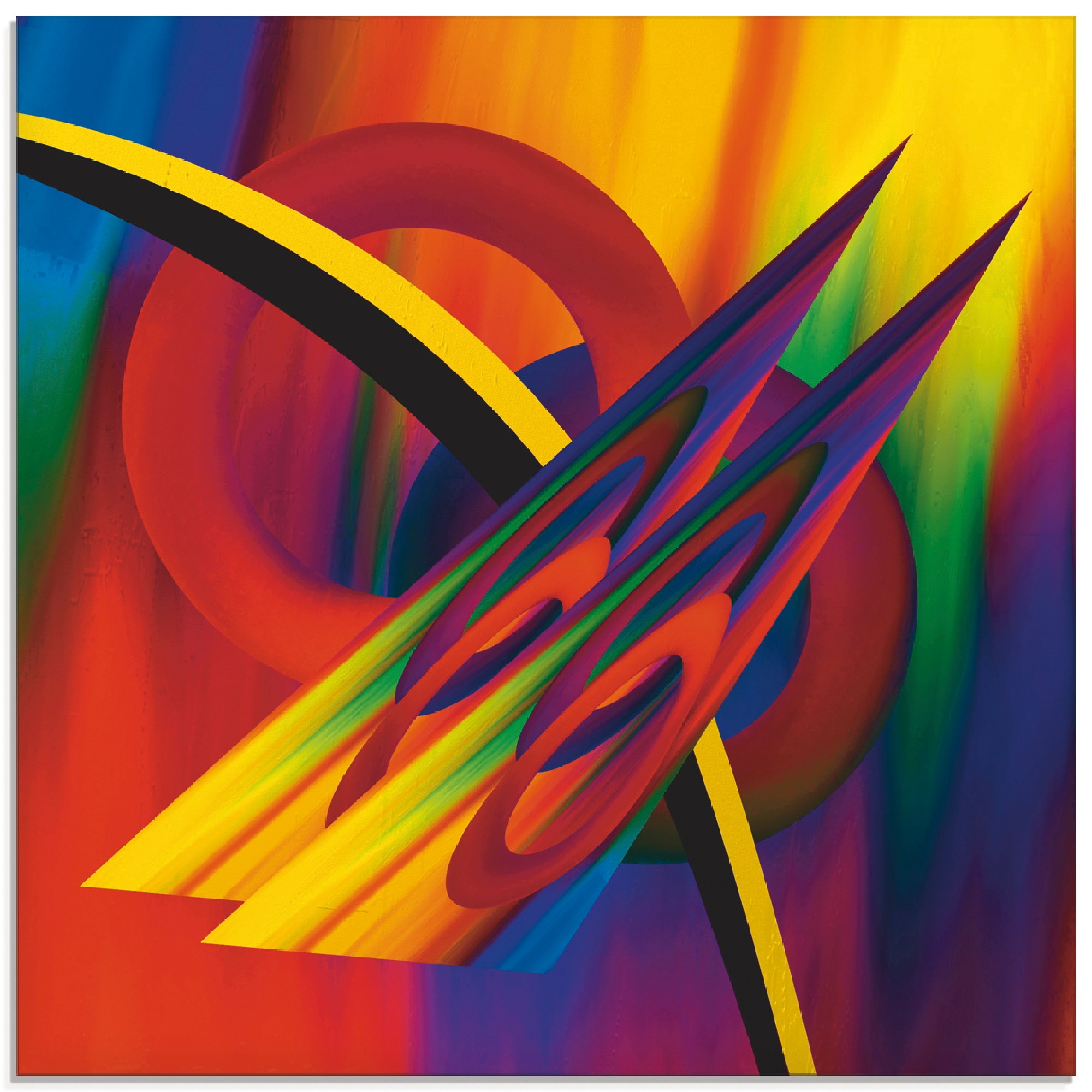Image of Artland Glasbild "Modern Bunt" Muster 1 Stk. tlg. in verschiedenen Grössen
