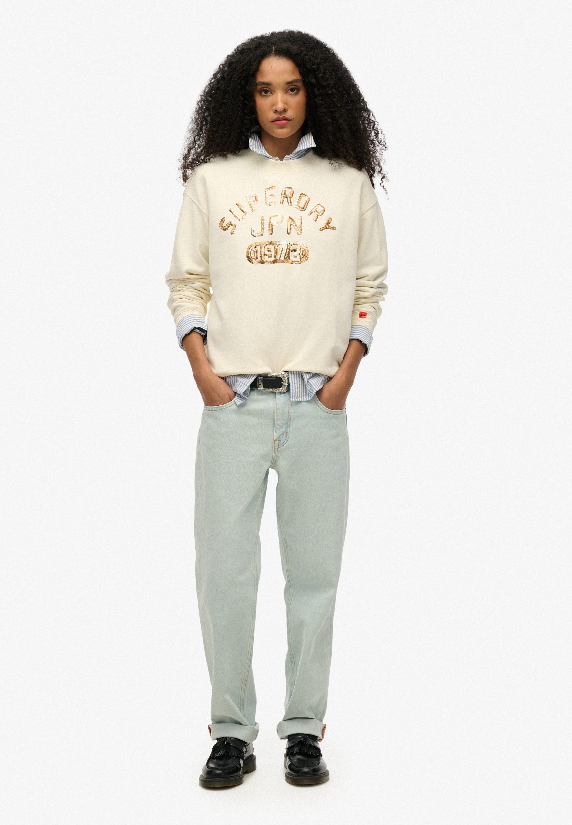 Superdry Sweatshirt »EMBELLISHED VARSITY LOOSE CREW«