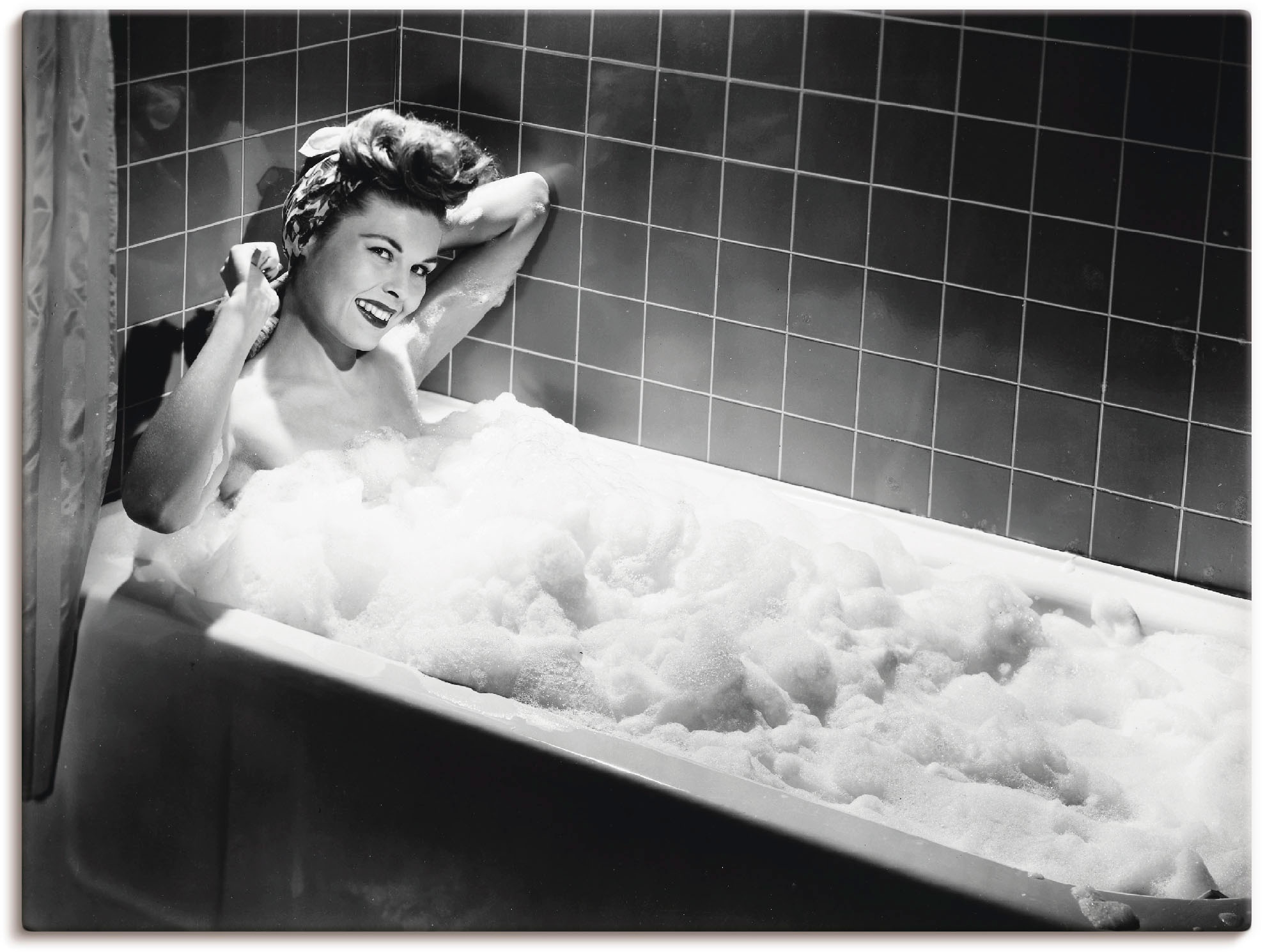Leinwandbild »Frau im Schaumbad, 1940«, Film, (1 St.), auf Keilrahmen gespannt