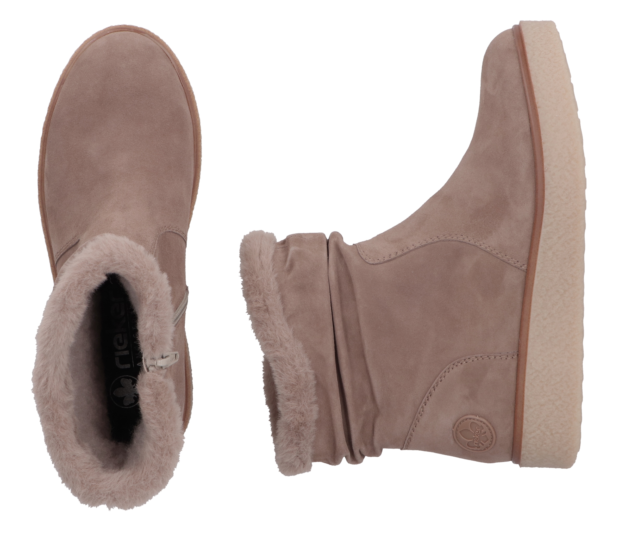 Rieker Winterboots, Stiefelette, slouchy Schaft, mit Innenreissverschluss