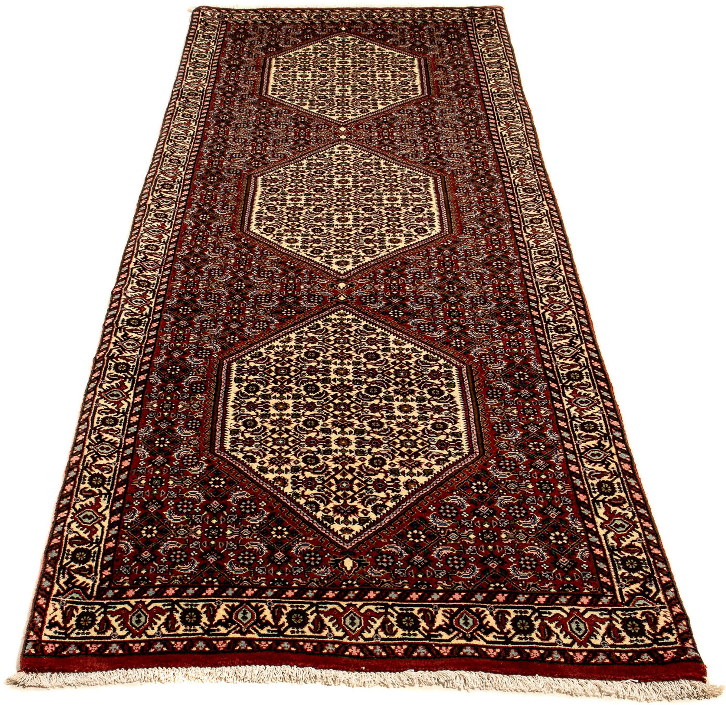 Image of morgenland Orientteppich »Perser - Bidjar - 273 x 87 cm - dunkelrot«, rechteckig, 15 mm Höhe, Wohnzimmer, Handgeknüpft, Einzelstück mit Zertifikat bei Ackermann Versand Schweiz