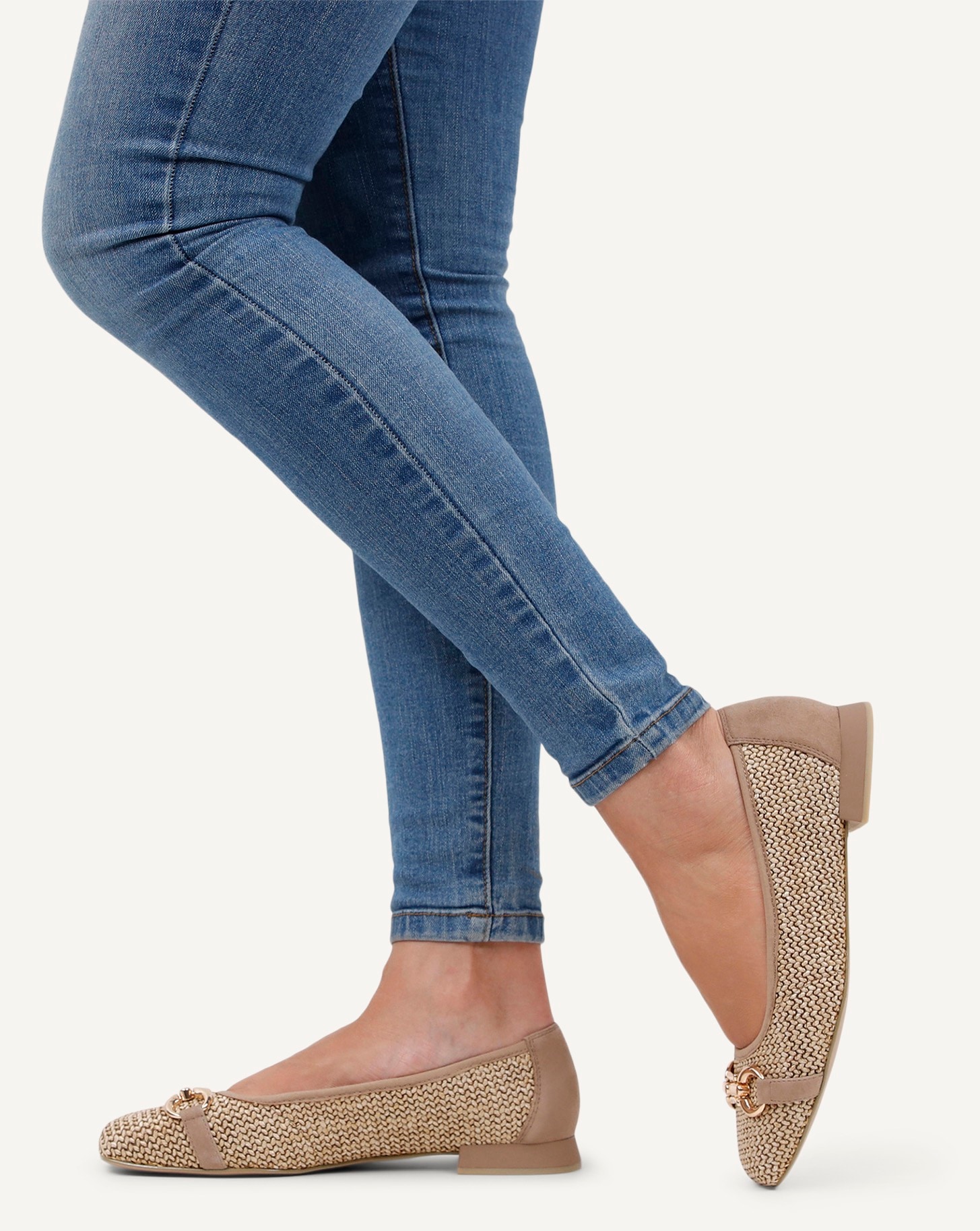 Caprice Ballerina  , Blockabsatz, Bequemschuh, Businessschuh mit Schmuckelement