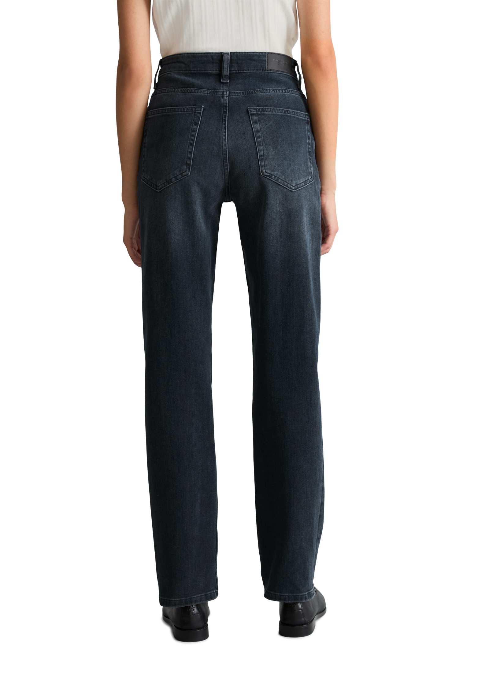 Marc O'Polo DENIM Jeans droit en coton stretch, taille mi-haute