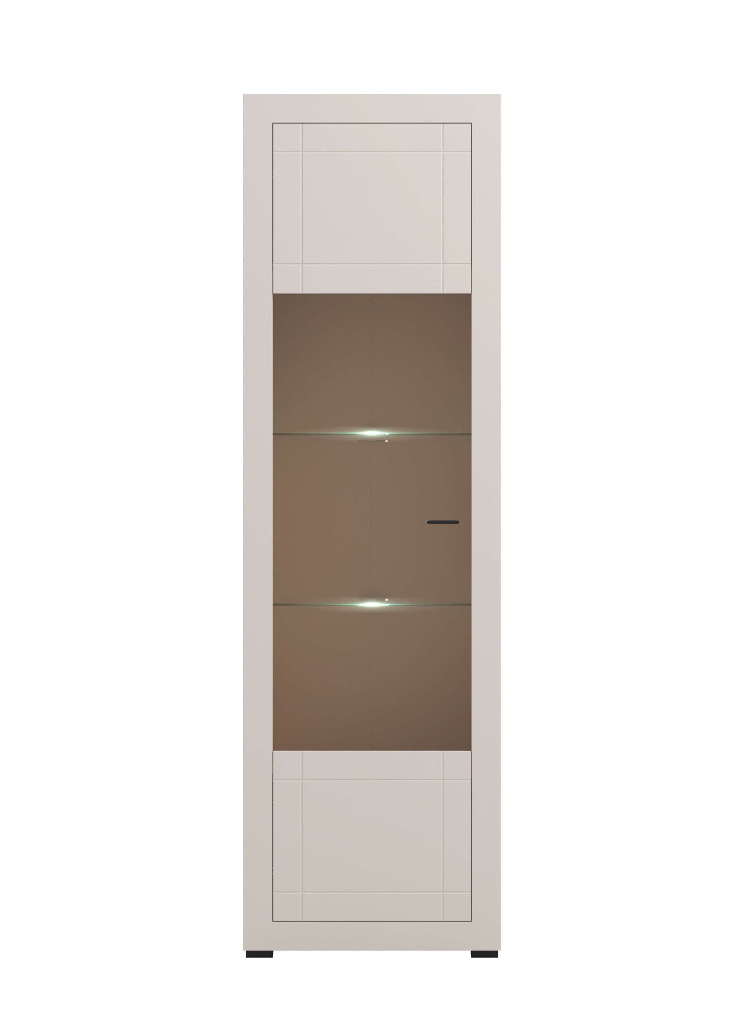 Home affaire Vitrines »Essex Vitrinenschrank, Glasschrank, Standvitrine, Highboard/Sideboard« Präzise Heissfolienprägung, Metallgriff, Eleganter Glasboden