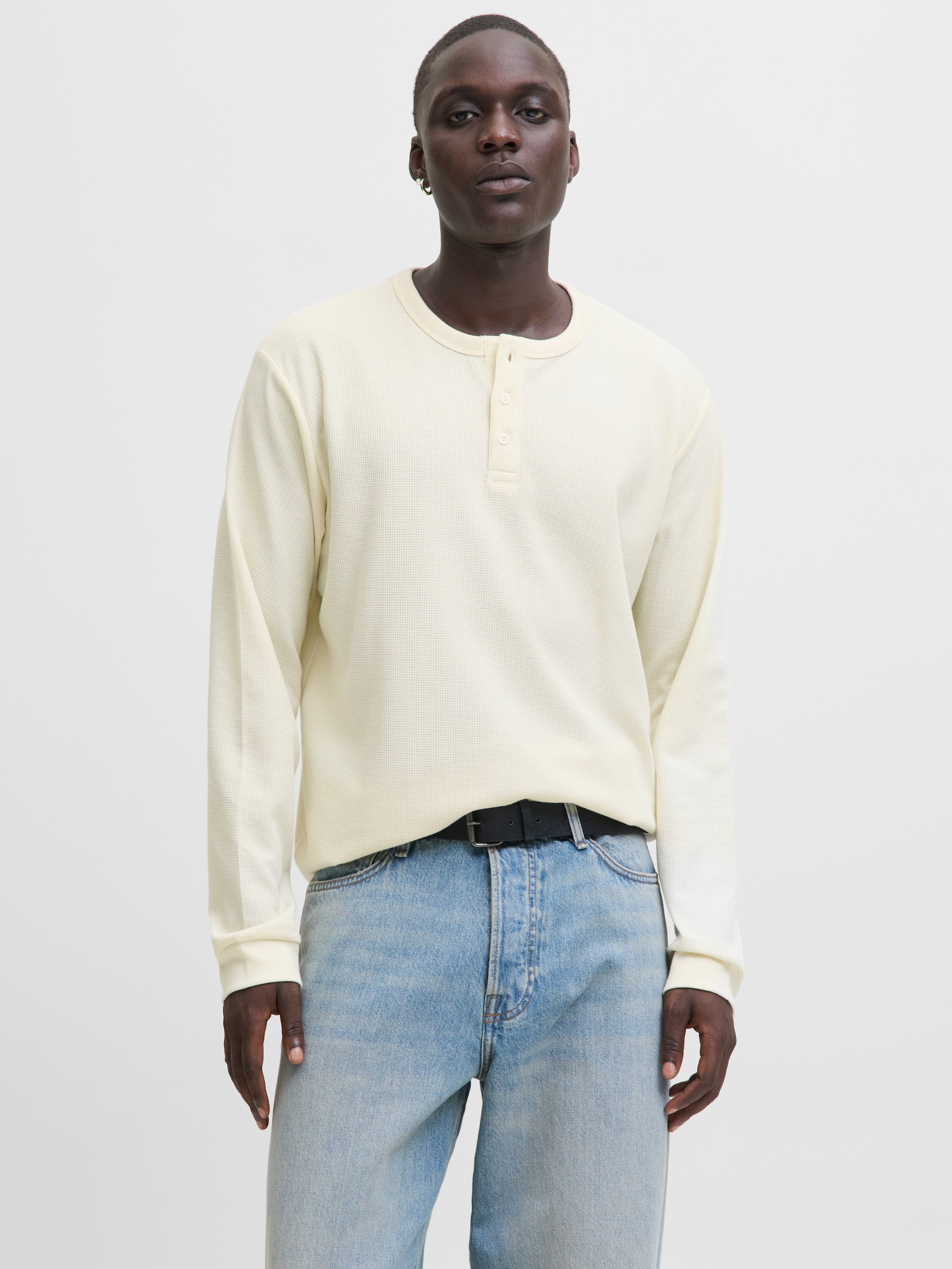 Jack & Jones Langarmshirt »JJEDOVER HENLEY LS TEE NOOS«