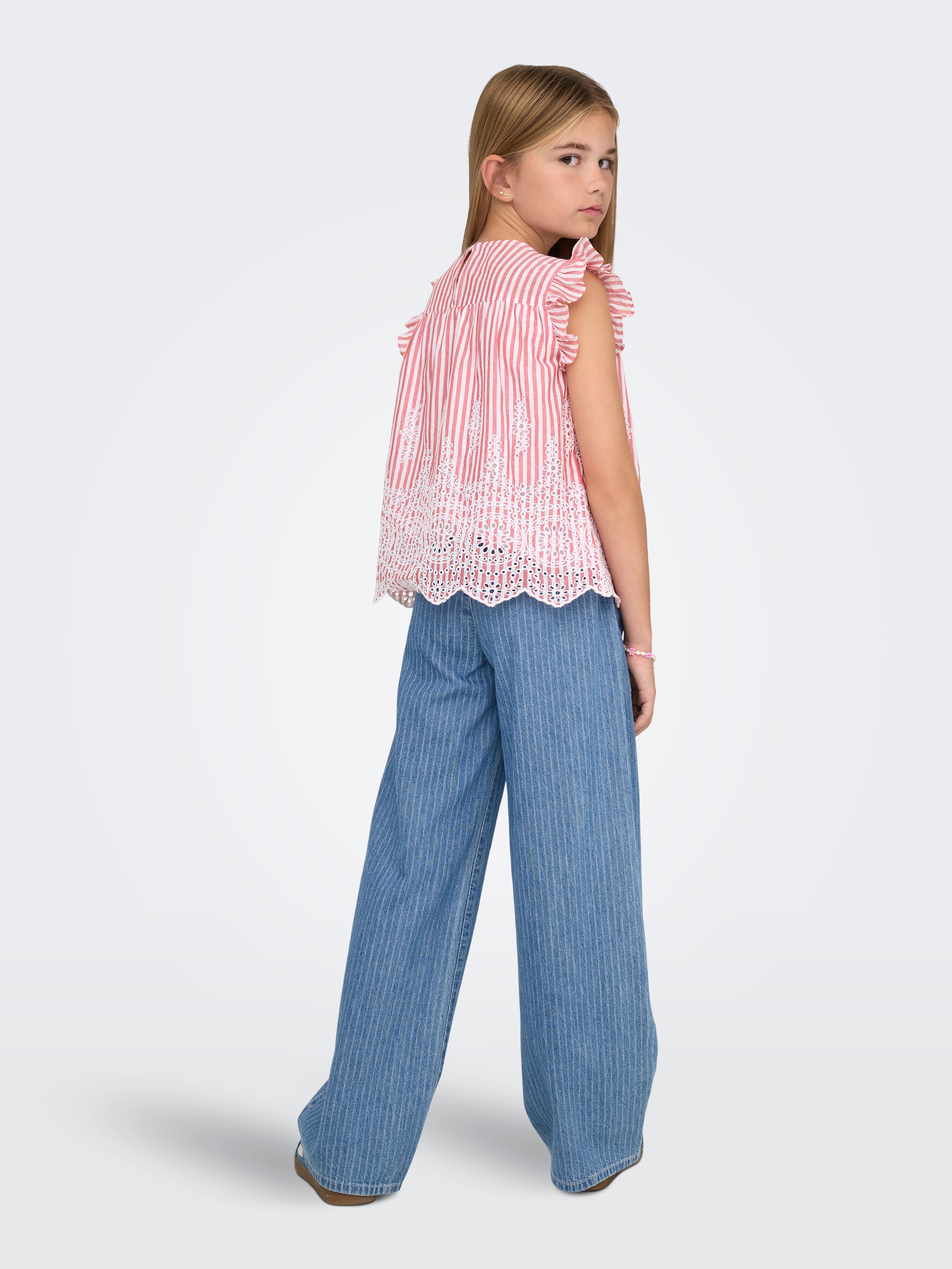 KIDS ONLY Top chemisier »KOGBONDI LIFE S/L EMB FRILL TOP WVN«