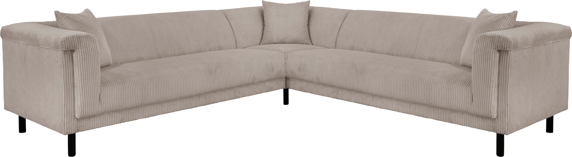 Home affaire Ecksofa »AGNIA L-Form   B/T/H: 244/244/71 cm« incl. Zierkissen, gleichschenklig, auch in Cord