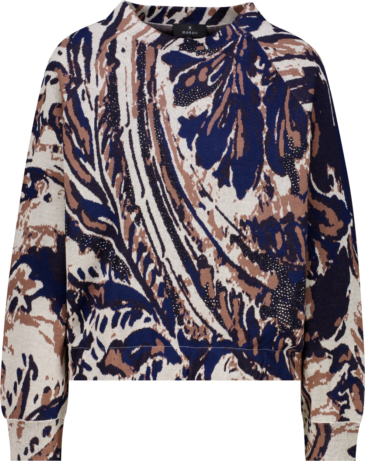 Monari Rundhalspullover »Pullover Paisleyjacquard« Regular fit mit Musterung