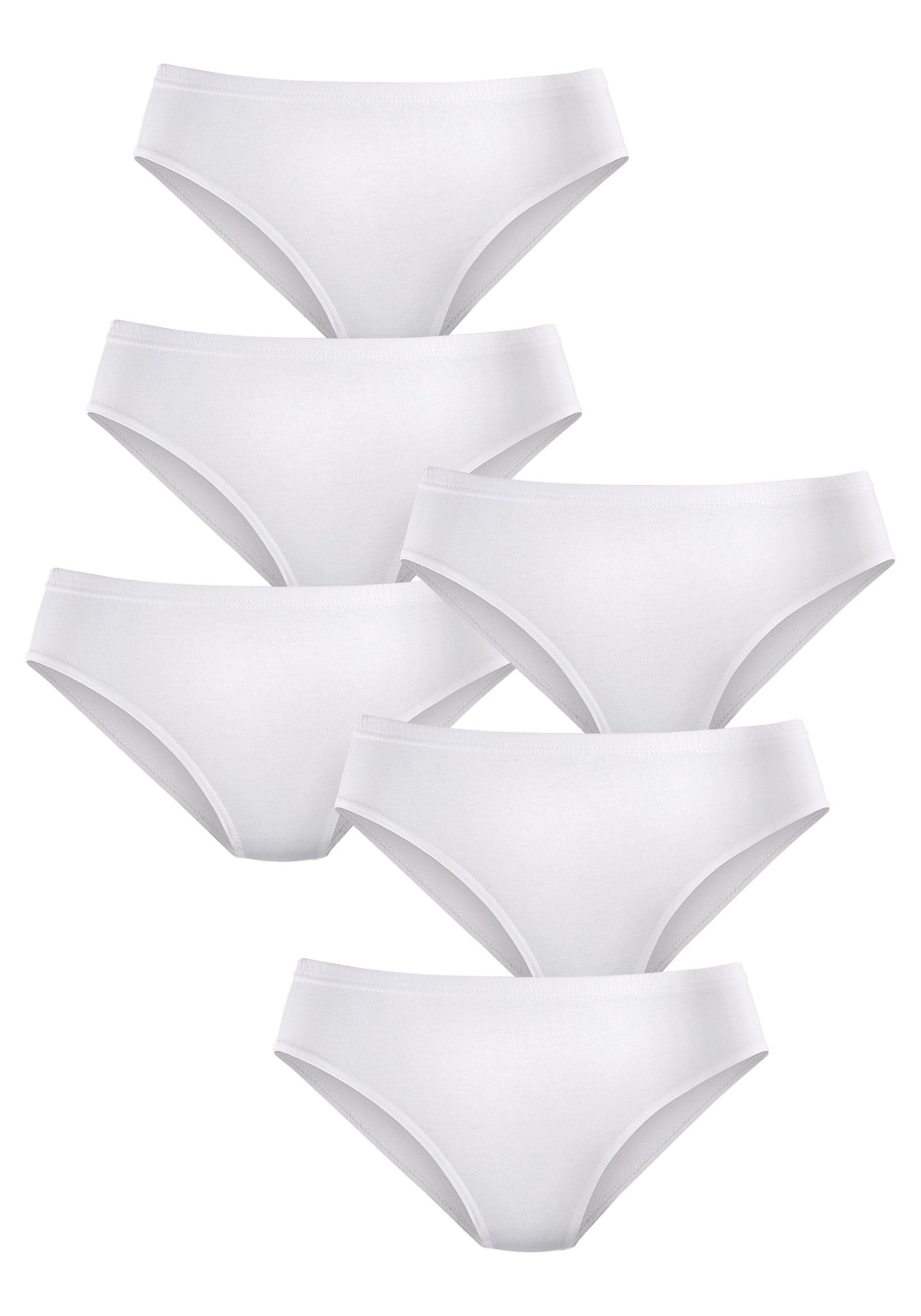 petite fleur Jazz-Pants Slips, (6er-Pack), aus reiner Baumwolle